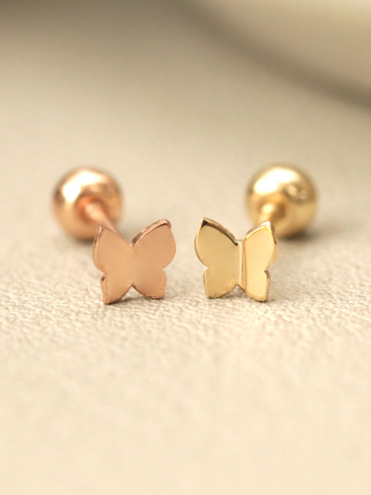 미니멀피어싱(MINIMALPIERCING) 14K 데일리 미니미 나비 피어싱 귀걸이