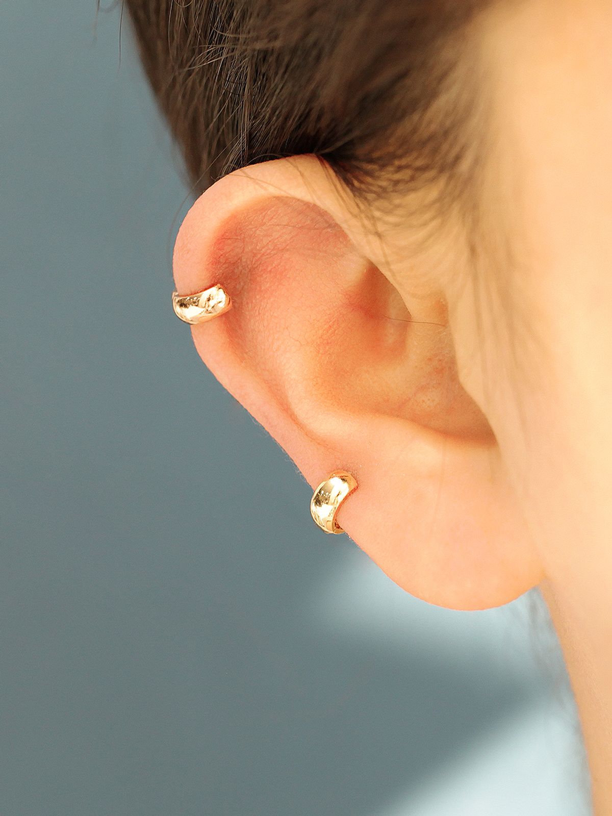 미니멀피어싱(MINIMALPIERCING) 14K 미니 귓바퀴 원터치 링 피어싱 귀걸이