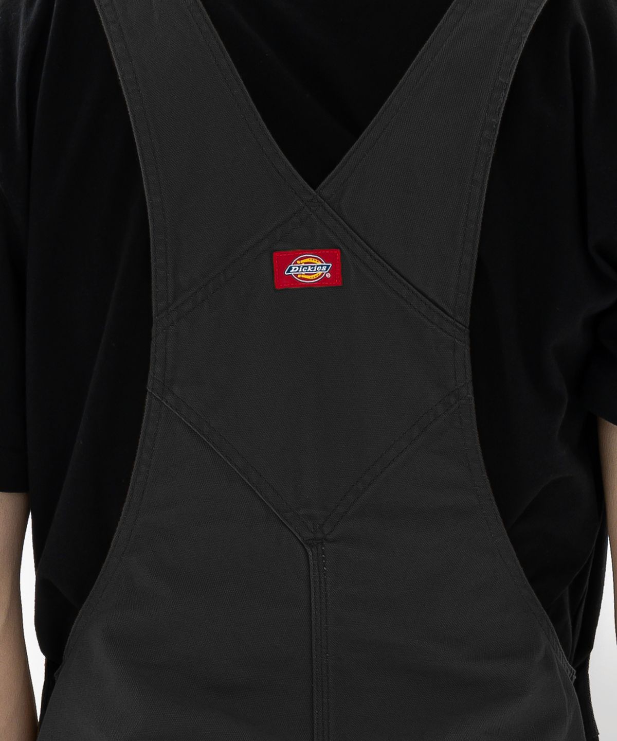 디키즈(DICKIES) BIB 덕 캔버스 오버롤 팬츠 Black