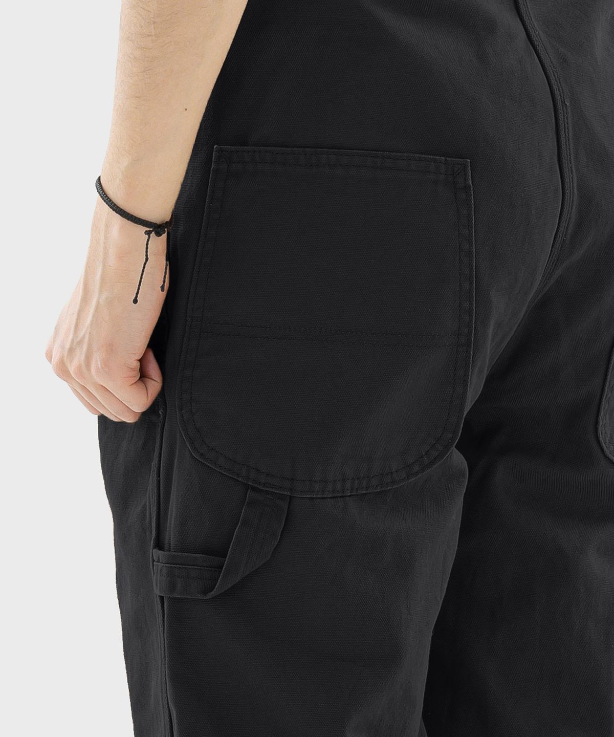 디키즈(DICKIES) BIB 덕 캔버스 오버롤 팬츠 Black