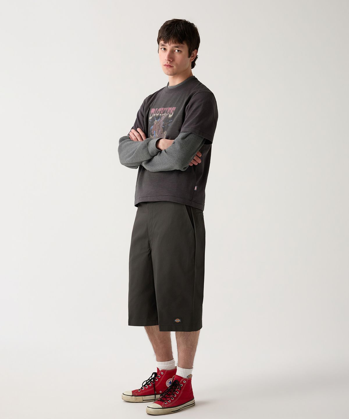 디키즈(DICKIES) 42283 루즈핏 워크쇼츠 Olive Green