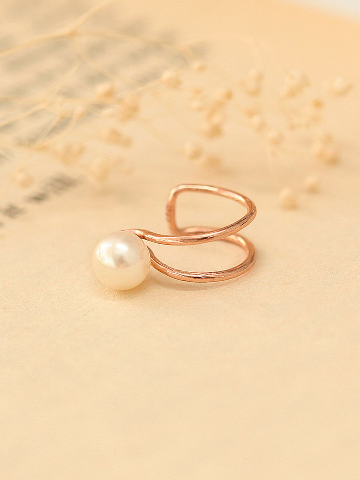 미니멀피어싱(MINIMALPIERCING) 14K 담수 진주 이어커프 귀찌 귀걸이