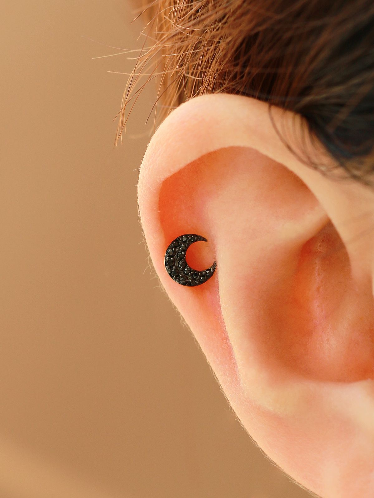 미니멀피어싱(MINIMALPIERCING) 14K 큐빅 달 라블렛 피어싱