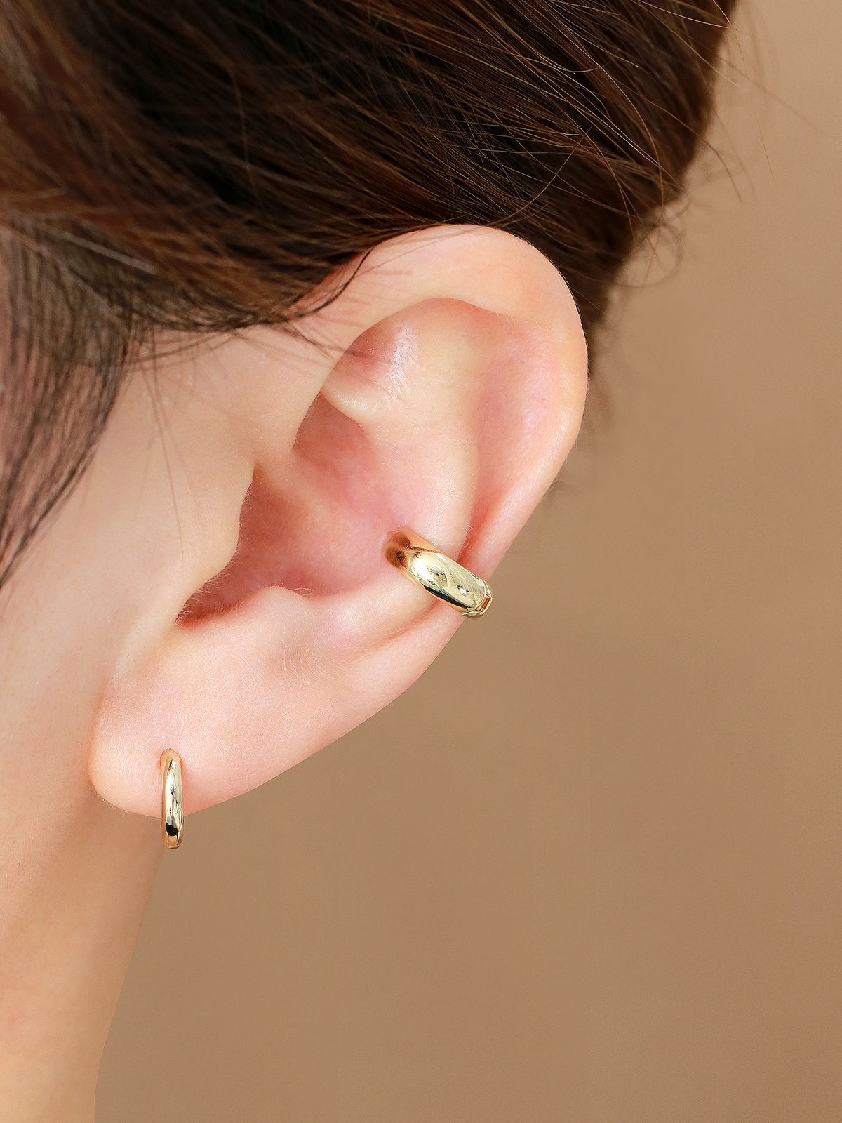 미니멀피어싱(MINIMALPIERCING) 14K 민자 원터치 데일리 링귀걸이