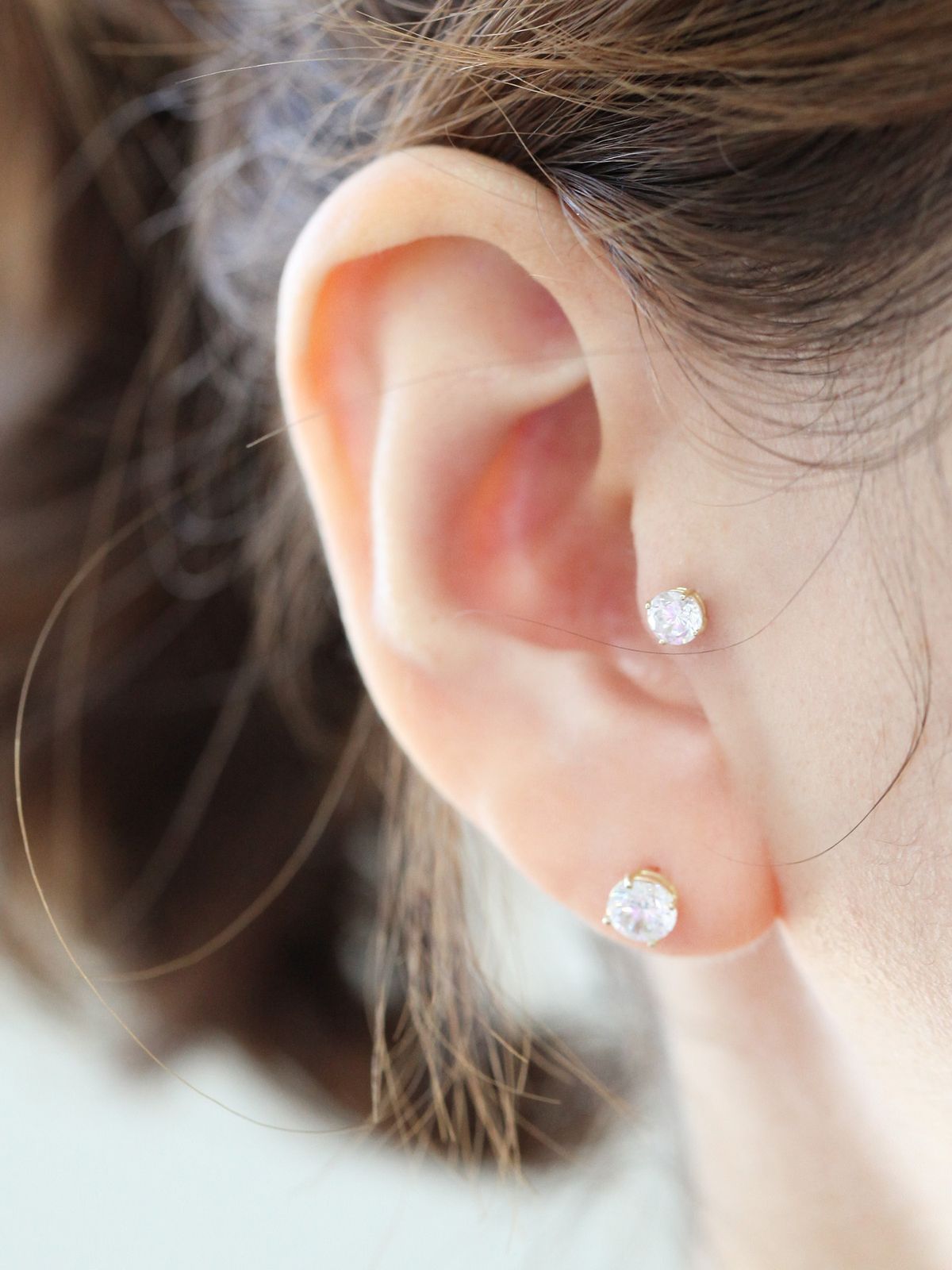 미니멀피어싱(MINIMALPIERCING) 14K 큐빅 라블렛 피어싱 귀걸이