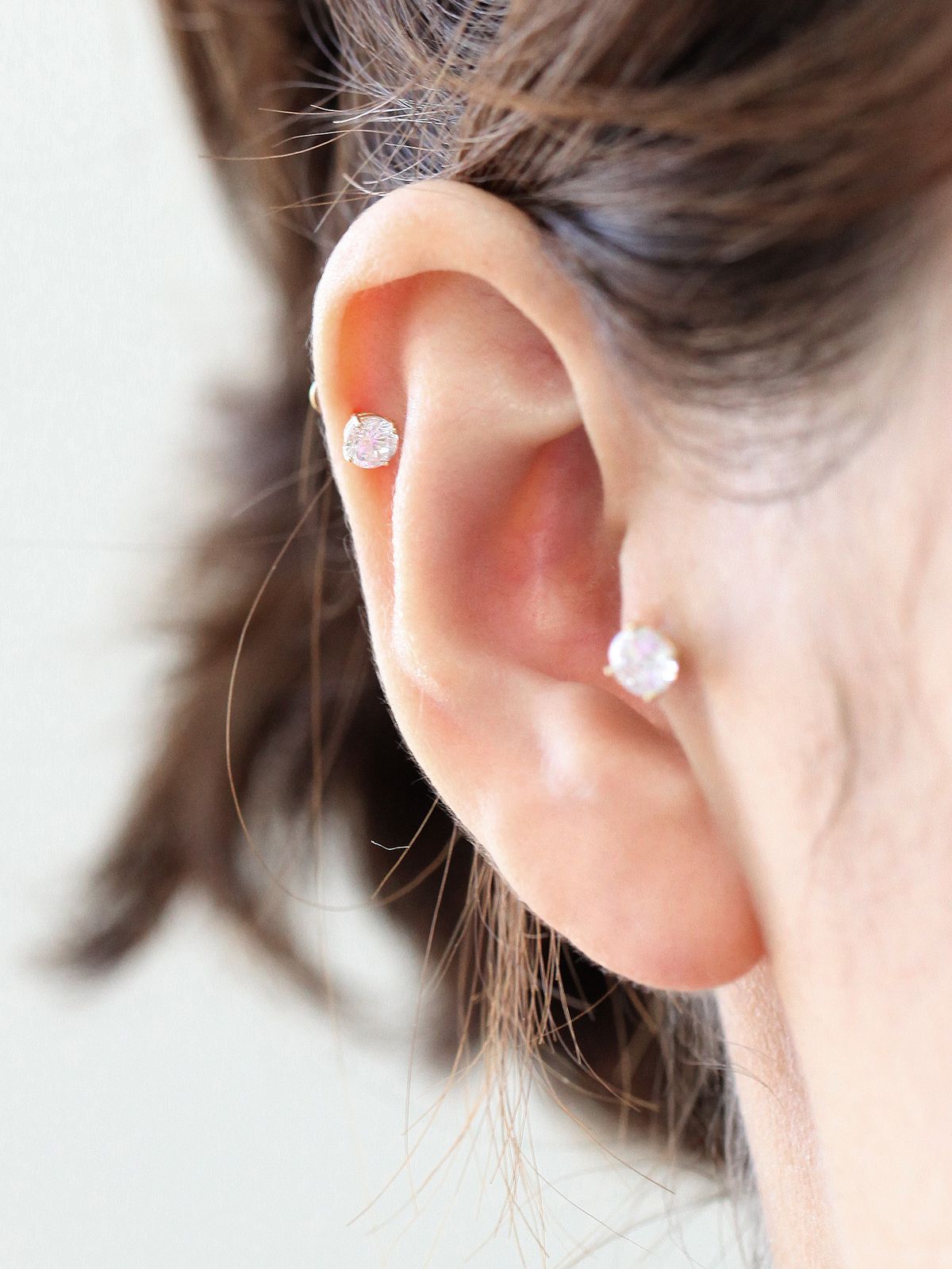 미니멀피어싱(MINIMALPIERCING) 14K 큐빅 라블렛 피어싱 귀걸이