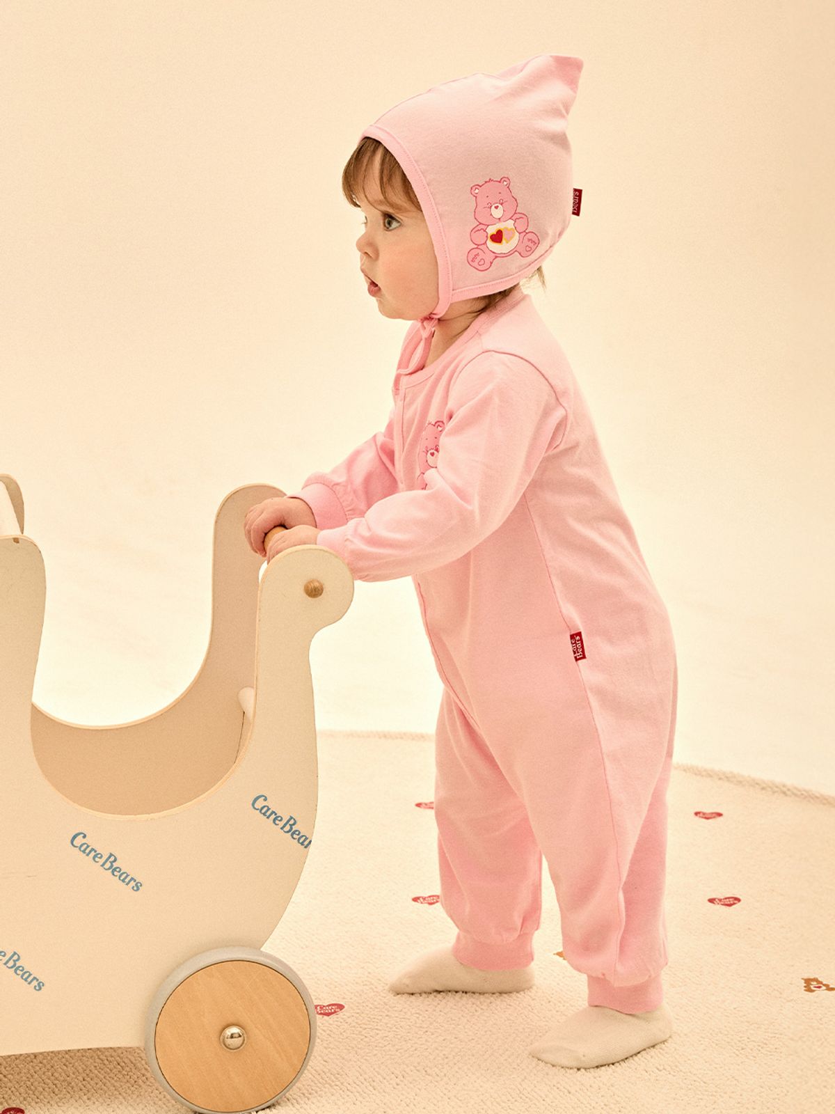 케어베어(CAREBEARS) 출산/백일/돌선물 오가닉바디수트2종+모자세트+선물쇼핑백