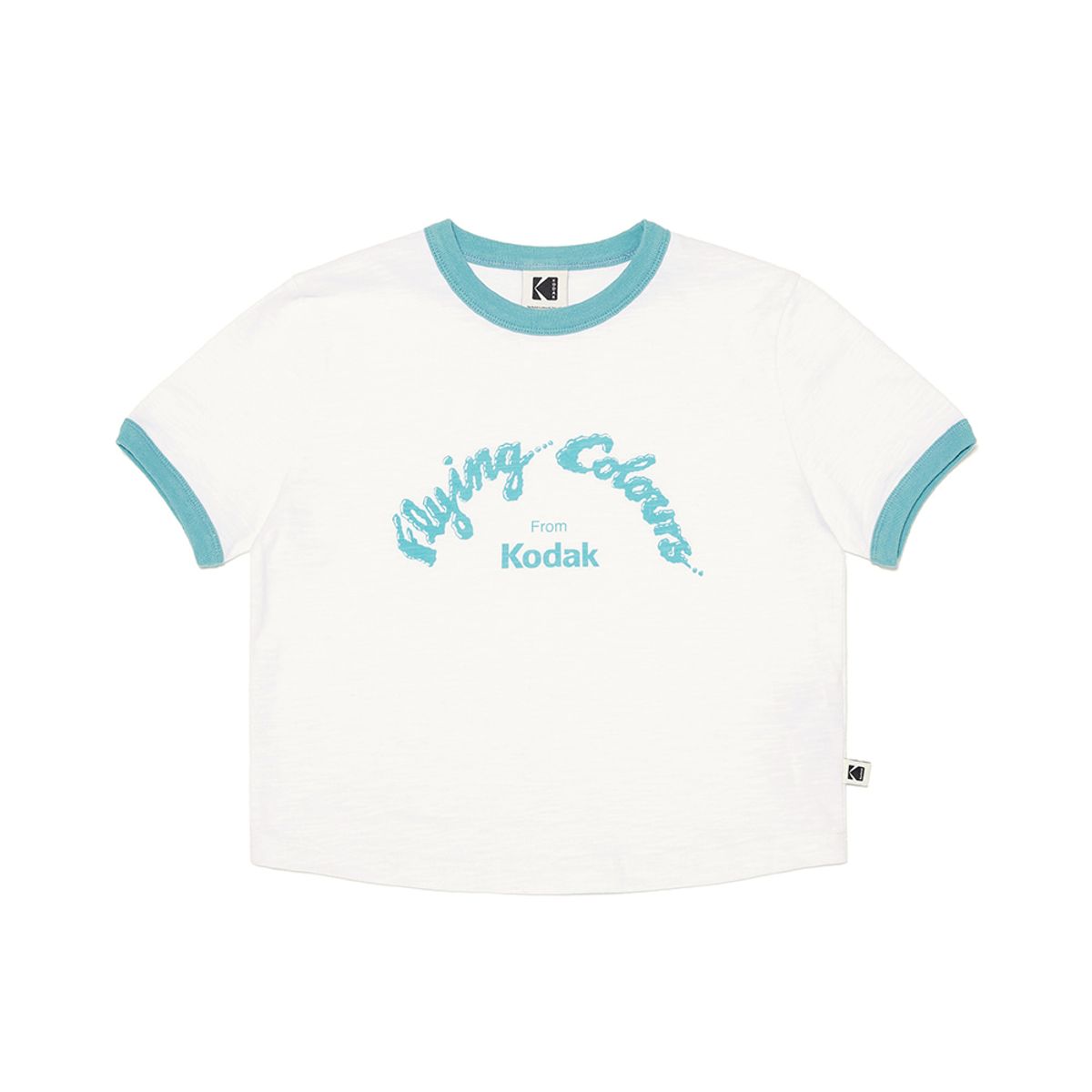 코닥(KODAK) 그래픽 링거 반팔 티셔츠 우먼 WHITE