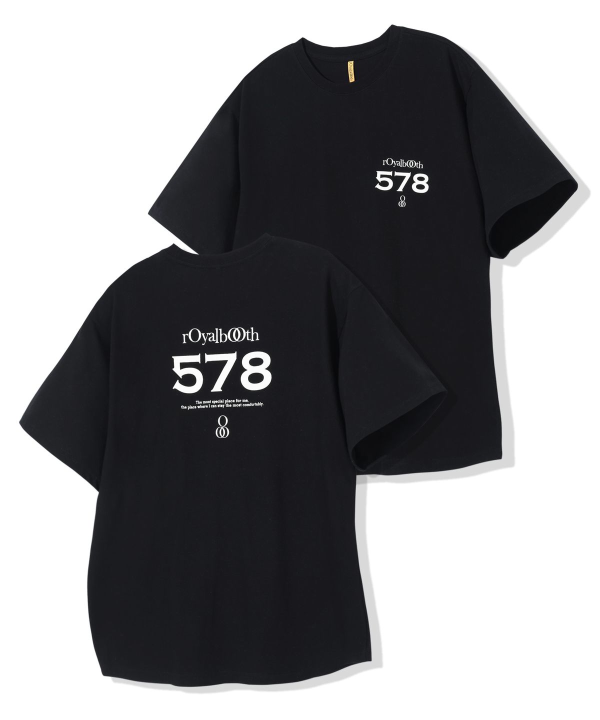 로얄부스(ROYALBOOTH) 로얄 넘버 578 반팔 티셔츠 [블랙]
