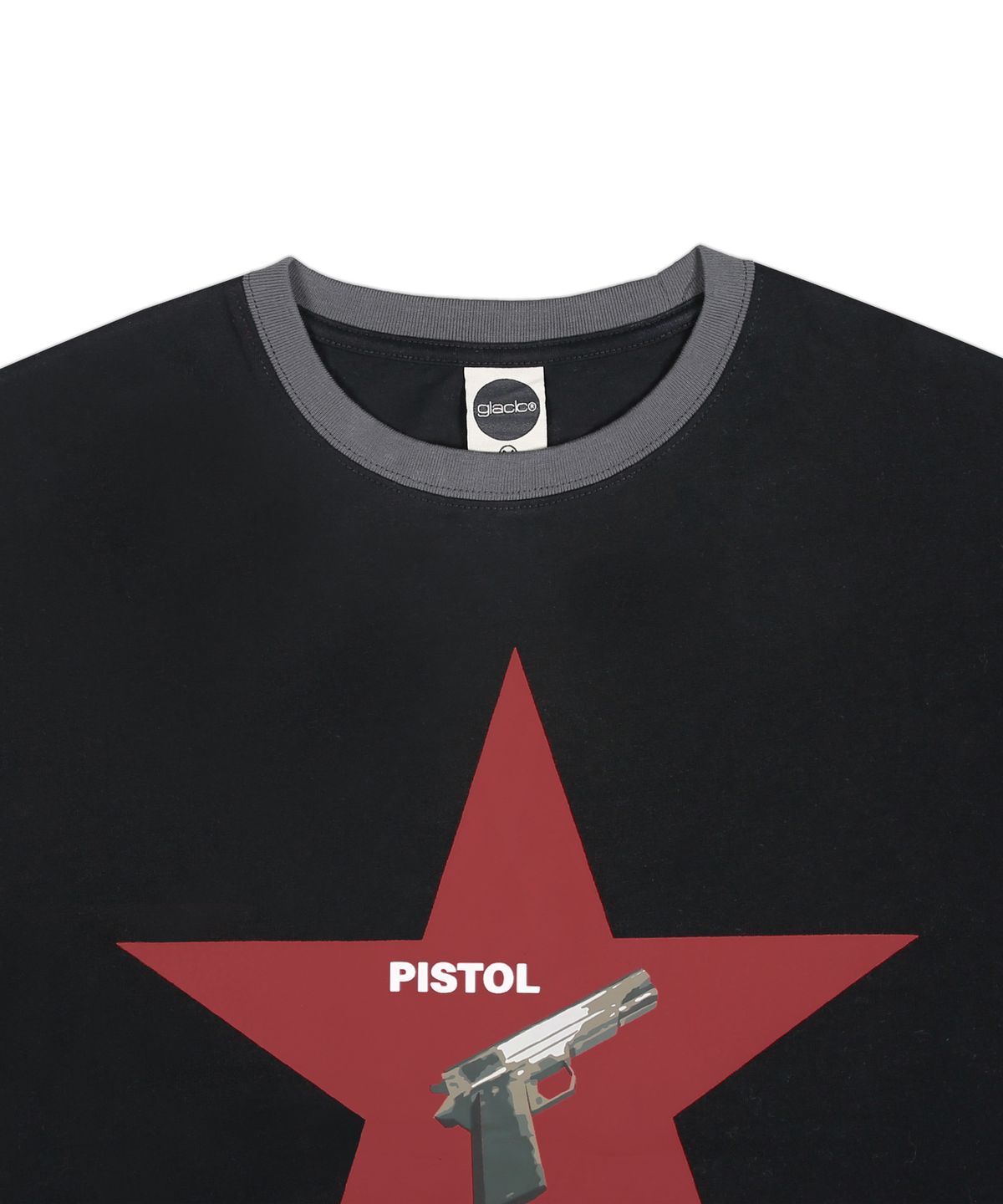 글랙(GLACK) GT122 피스톨 스타 링거 티셔츠 (BLACK)