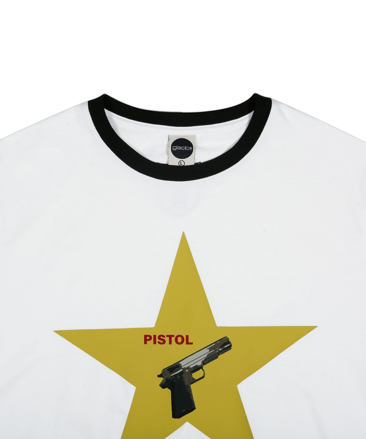 글랙(GLACK) GT122 피스톨 스타 링거 티셔츠 (WHITE)