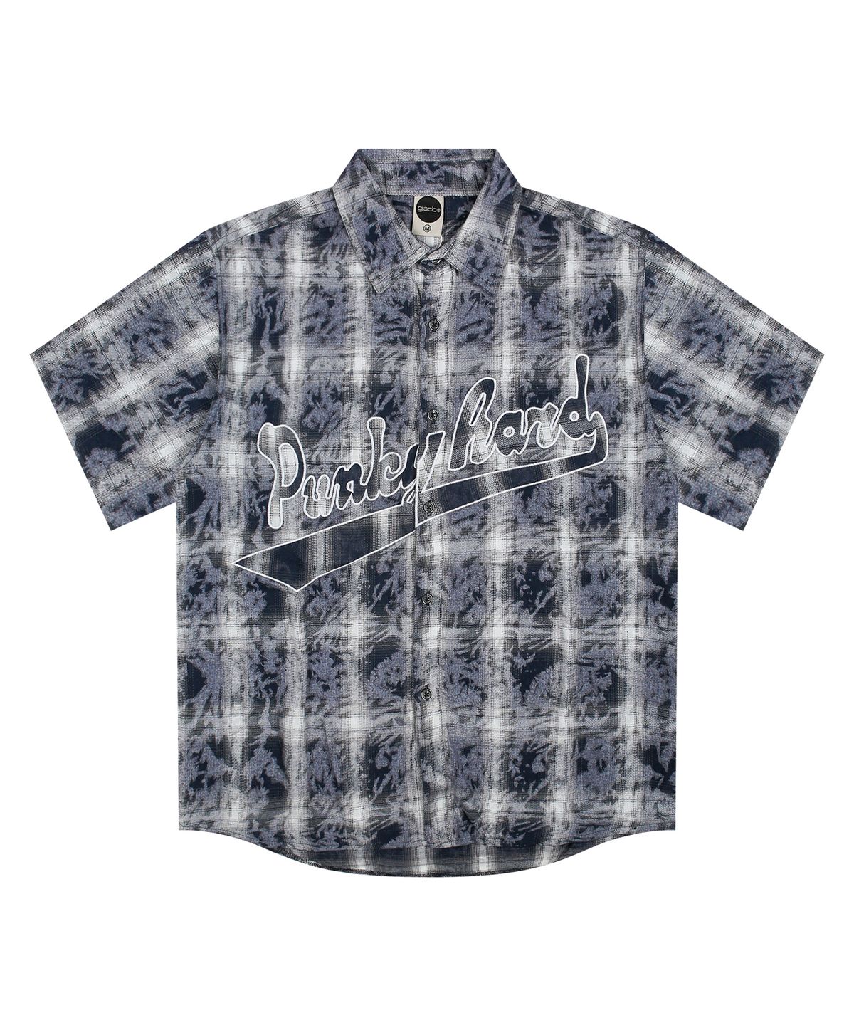 글랙(GLACK) GS012 펑키 체크 반팔 셔츠 (NAVY)