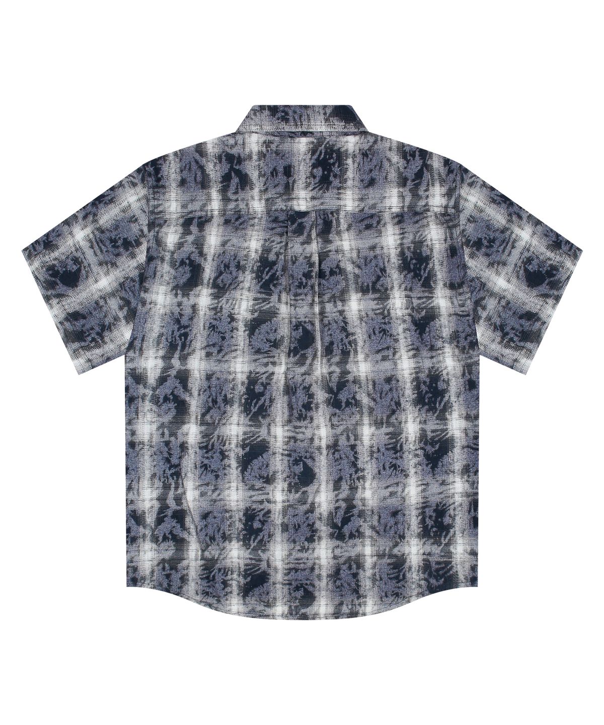 글랙(GLACK) GS012 펑키 체크 반팔 셔츠 (NAVY)