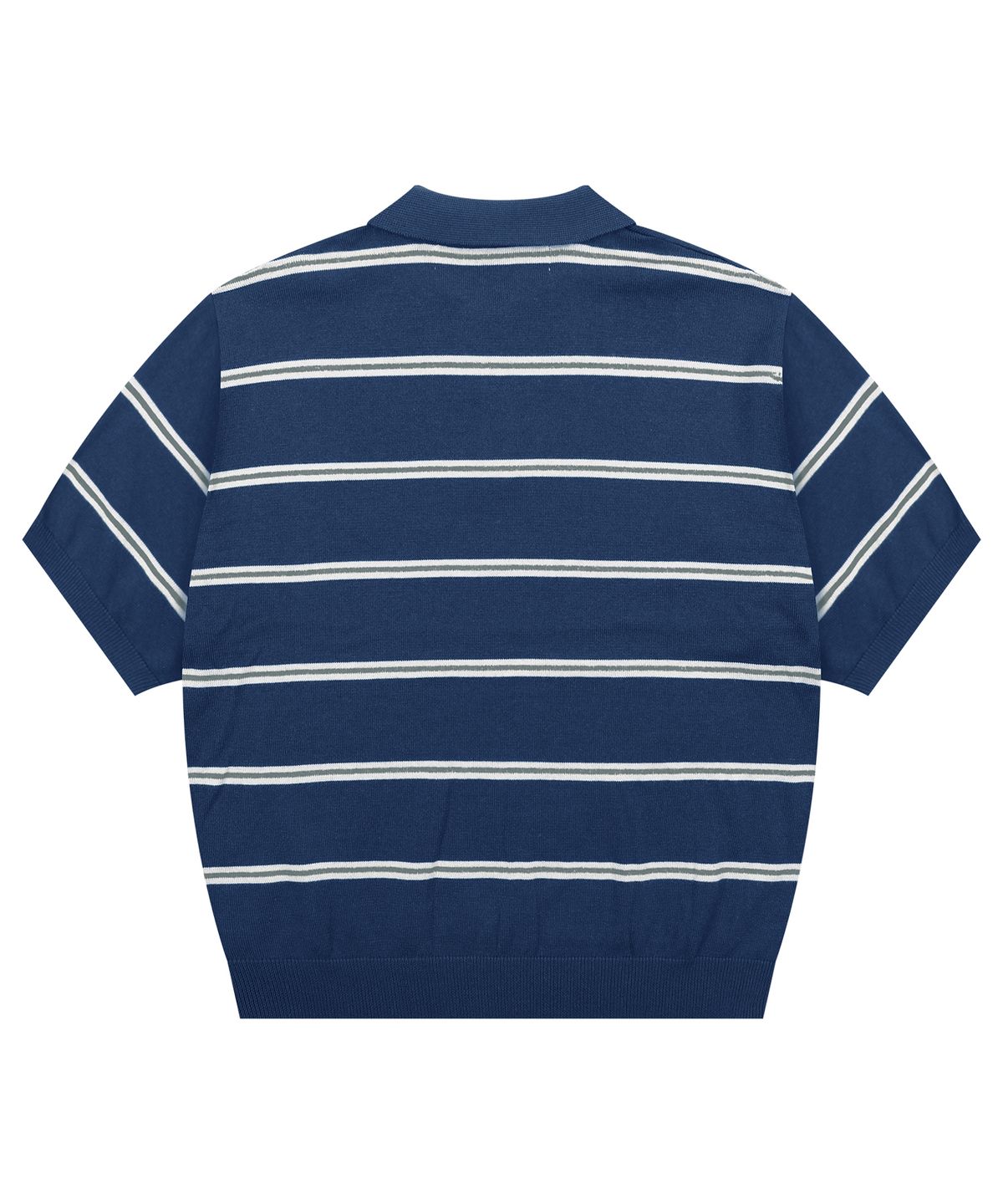 글랙(GLACK) GNT016 몹스터 스트라이프 카라 니트 (NAVY)