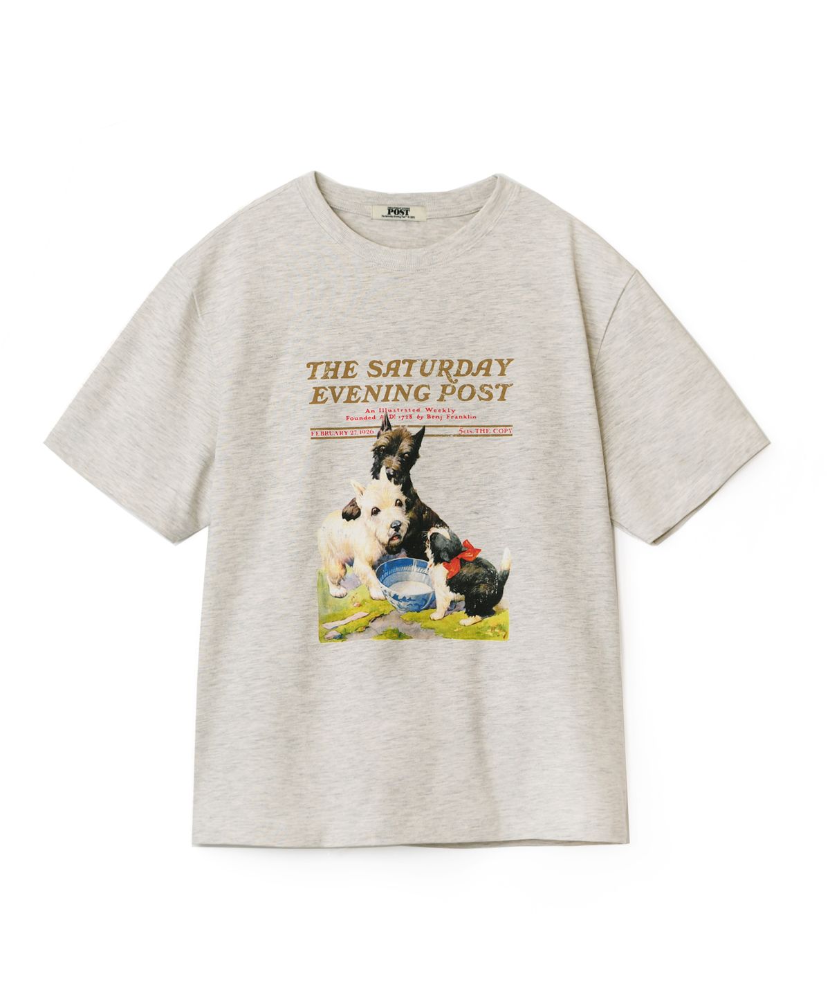 더 새터데이 이브닝 포스트(THE SATURDAY EVENING POST) Buddy T-Shirt Oatmeal