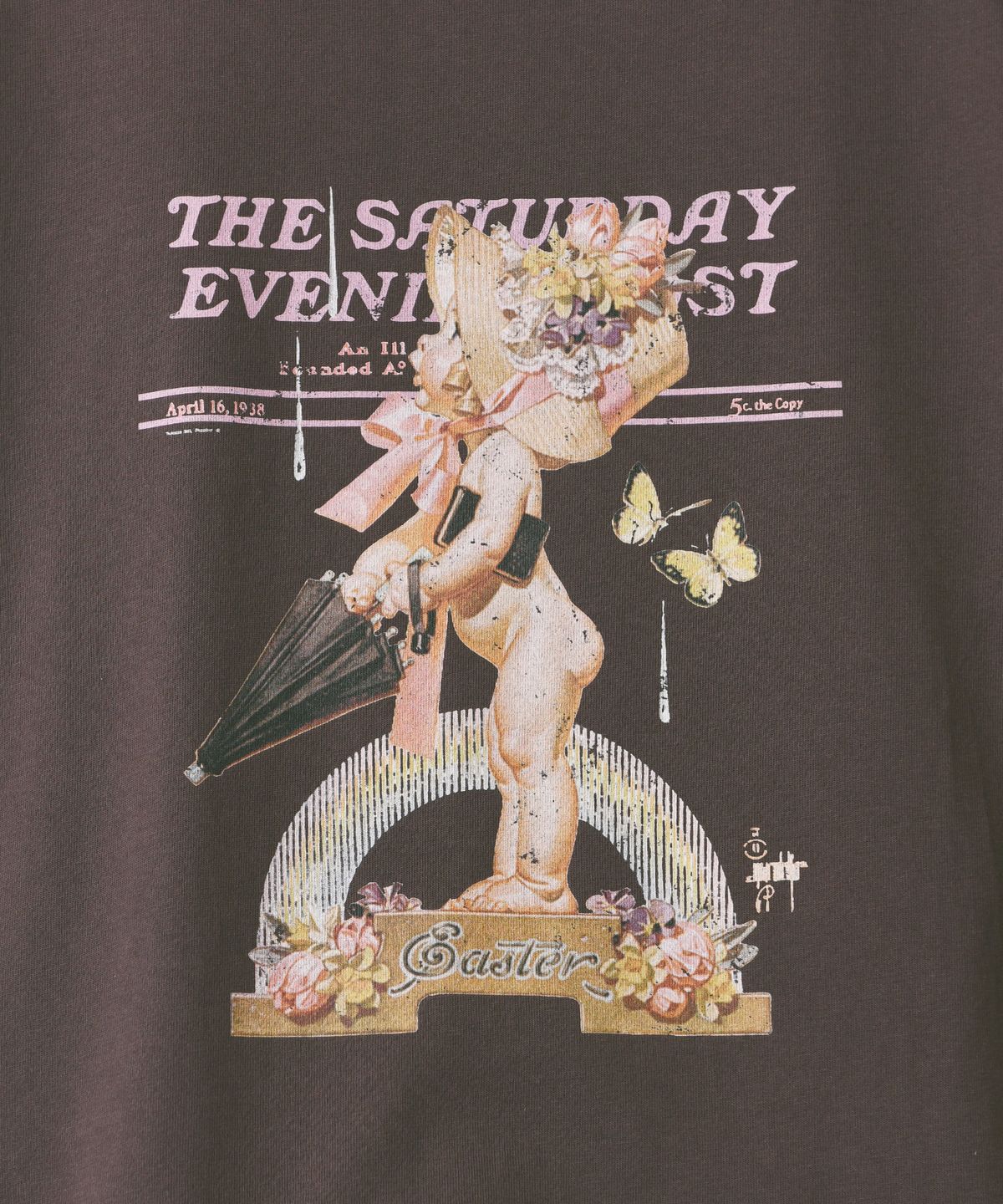 더 새터데이 이브닝 포스트(THE SATURDAY EVENING POST) Easter Baby T-Shirt Brown
