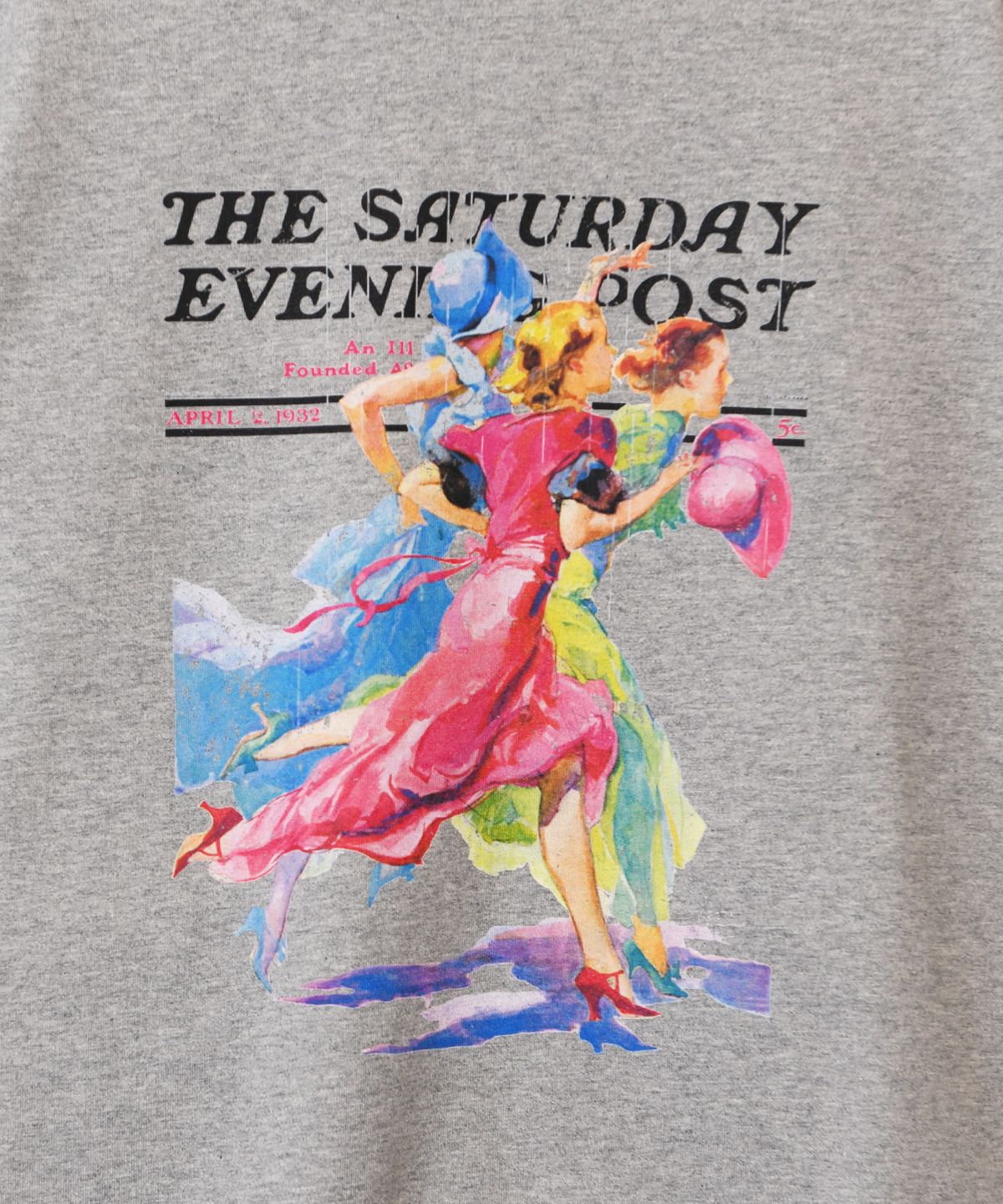 더 새터데이 이브닝 포스트(THE SATURDAY EVENING POST) Vintage Woman T-Shirt Grey