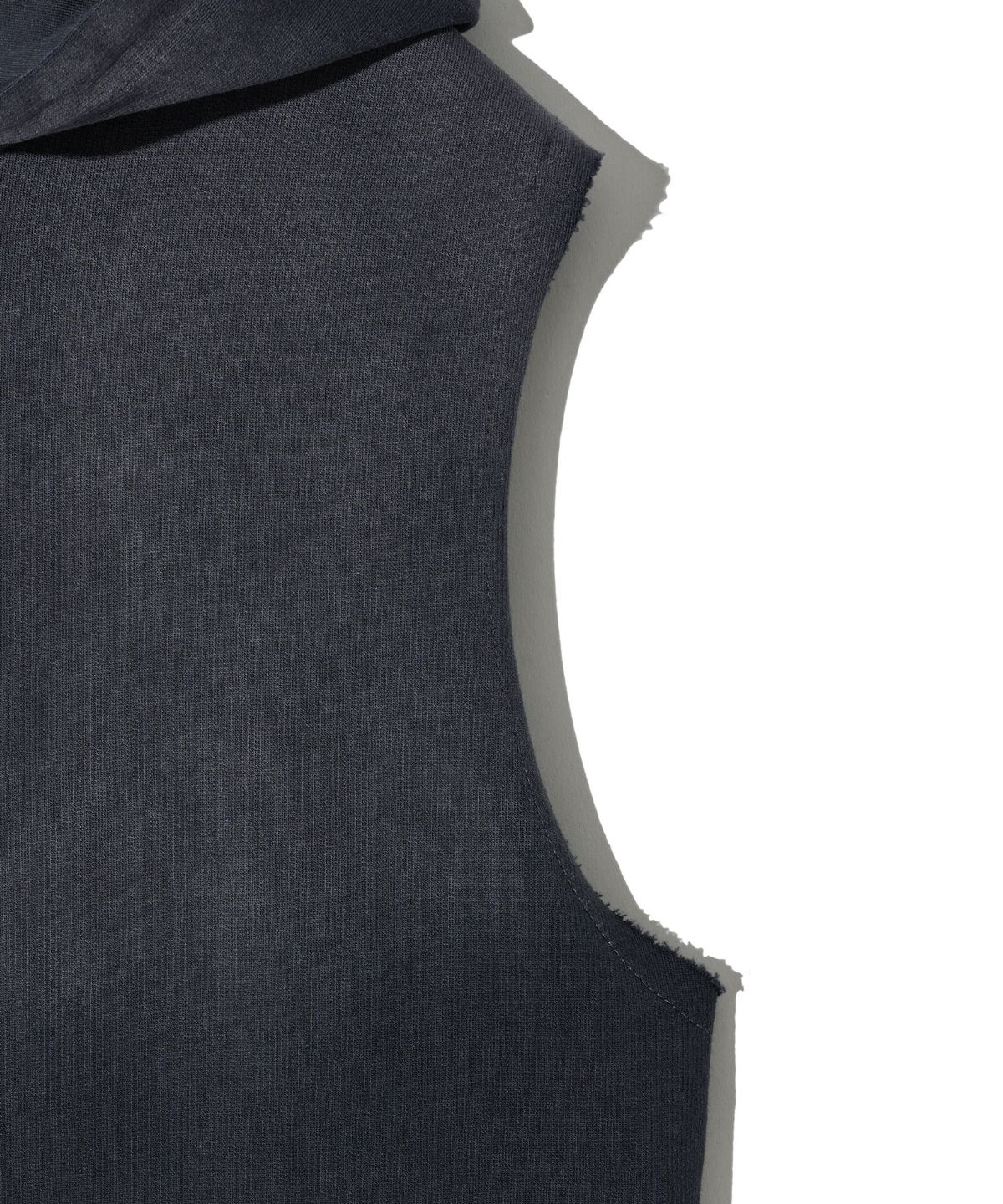 브라운브레스 키즈(BROWNBREATH KIDS) KIDS TWO TONE SLEEVELESS HOOD - DARK GREY