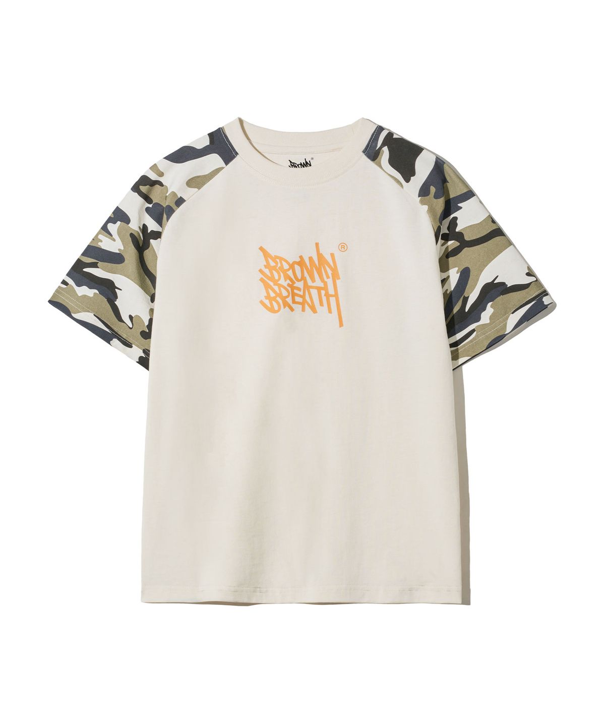 브라운브레스 키즈(BROWNBREATH KIDS) KIDS CAMO TAG TEE - CREAM