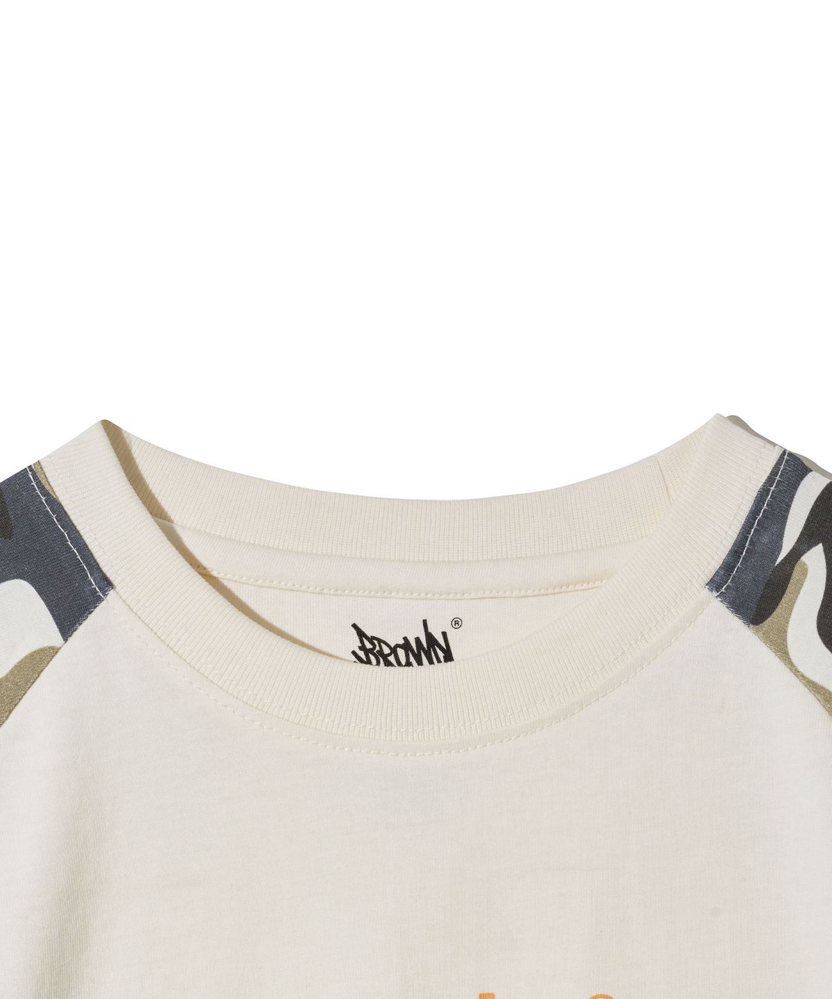 브라운브레스 키즈(BROWNBREATH KIDS) KIDS CAMO TAG TEE - CREAM