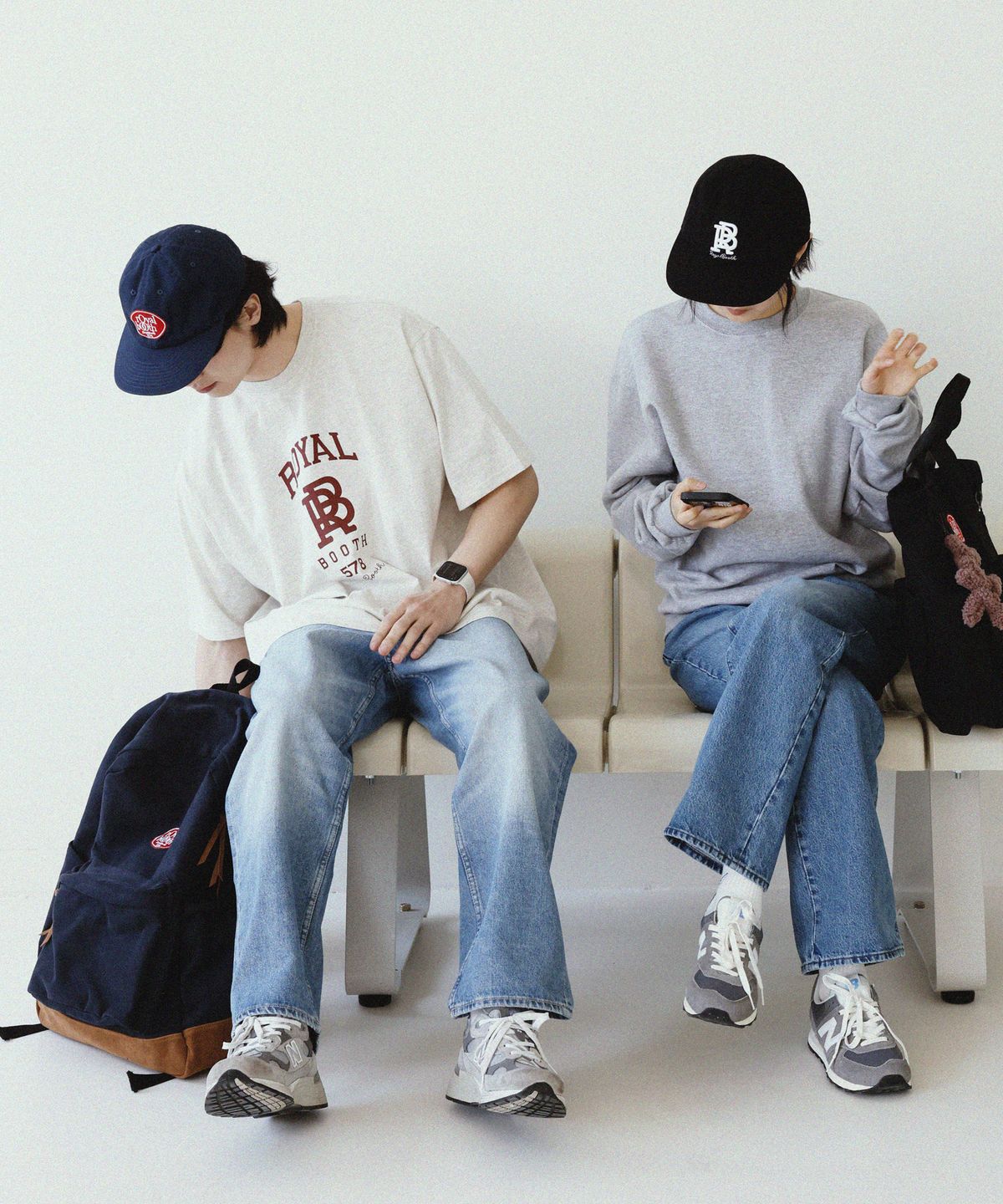 로얄부스(ROYALBOOTH) 메이저 RB 반팔 티셔츠 [오트밀]