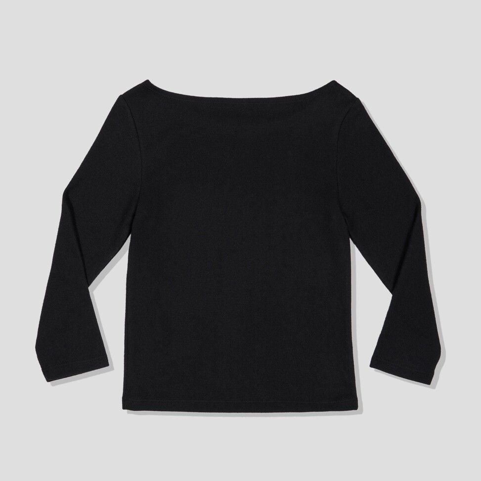 [Attends] ★ Restrained boat neck tee shirt MUSINSA | ATTENDS Restrained boat neck tee shirt (Black)