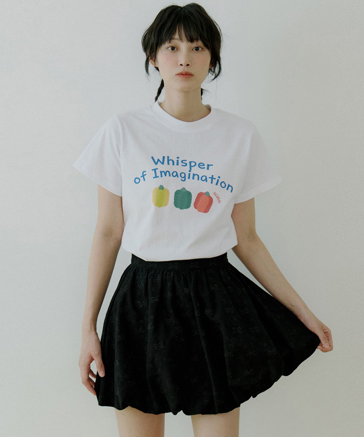리올그(REORG) WOI BALLOON MINI SKIRT BLACK