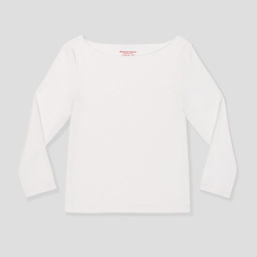 [Attends] ★ Restrained boat neck tee shirt MUSINSA | ATTENDS Restrained boat neck tee shirt (Navy)