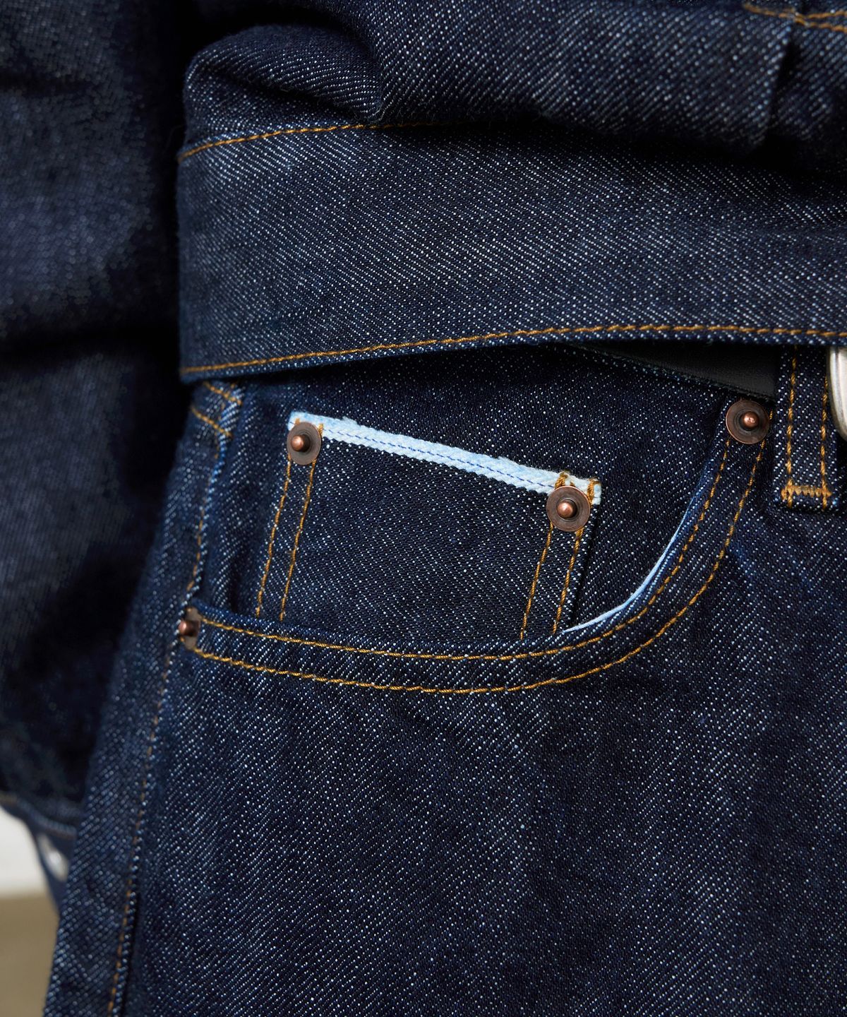 덴메이드(DENMADE) DEN0881 Selvedge Wide Tapered (Mid Indigo)