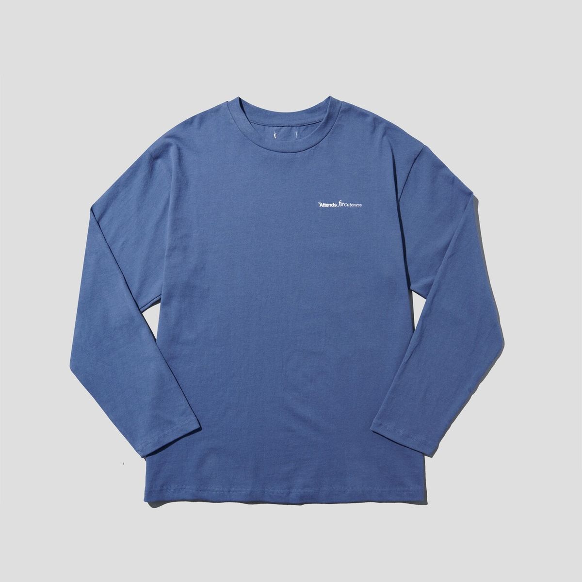 어텐즈(ATTENDS) Basic Long Sleeve Tee Shirt (Washing Blue)