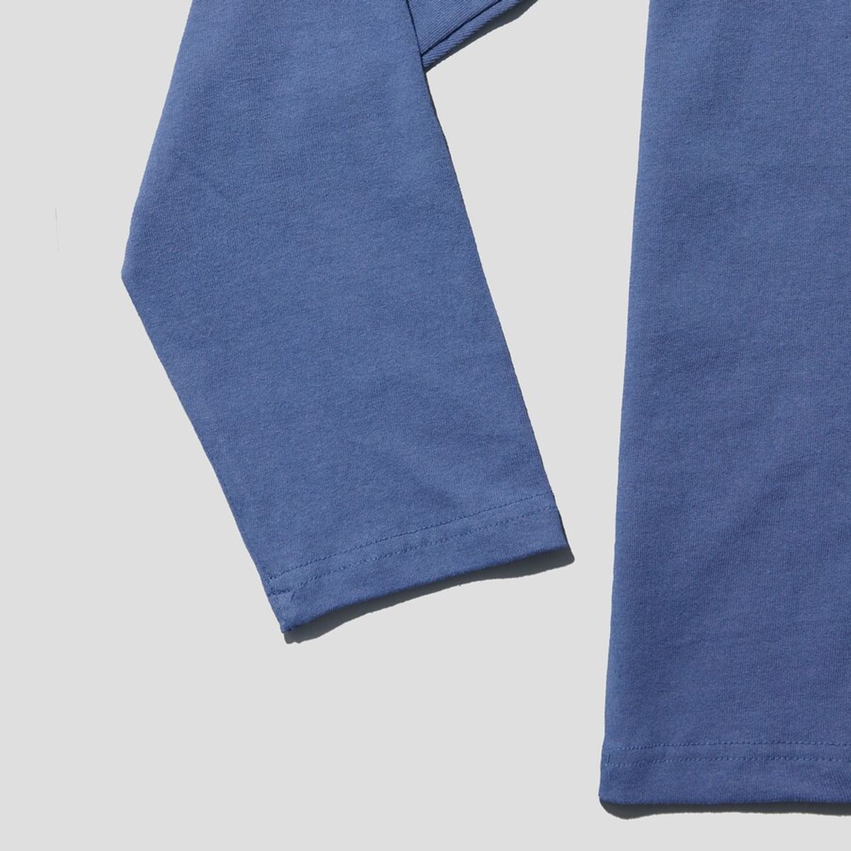 어텐즈(ATTENDS) Basic Long Sleeve Tee Shirt (Washing Blue)
