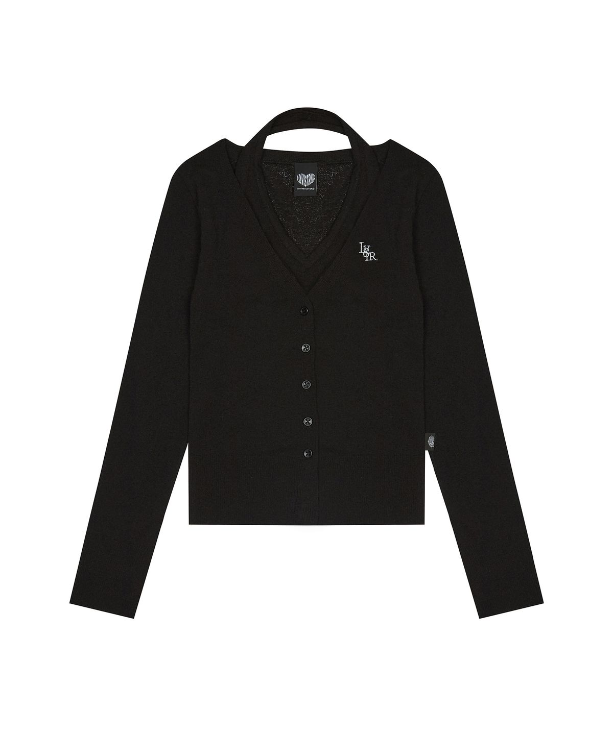 러브이즈트루(LUVISTRUE) LVTR HALTERNECK CARDIGAN SET(BLACK)