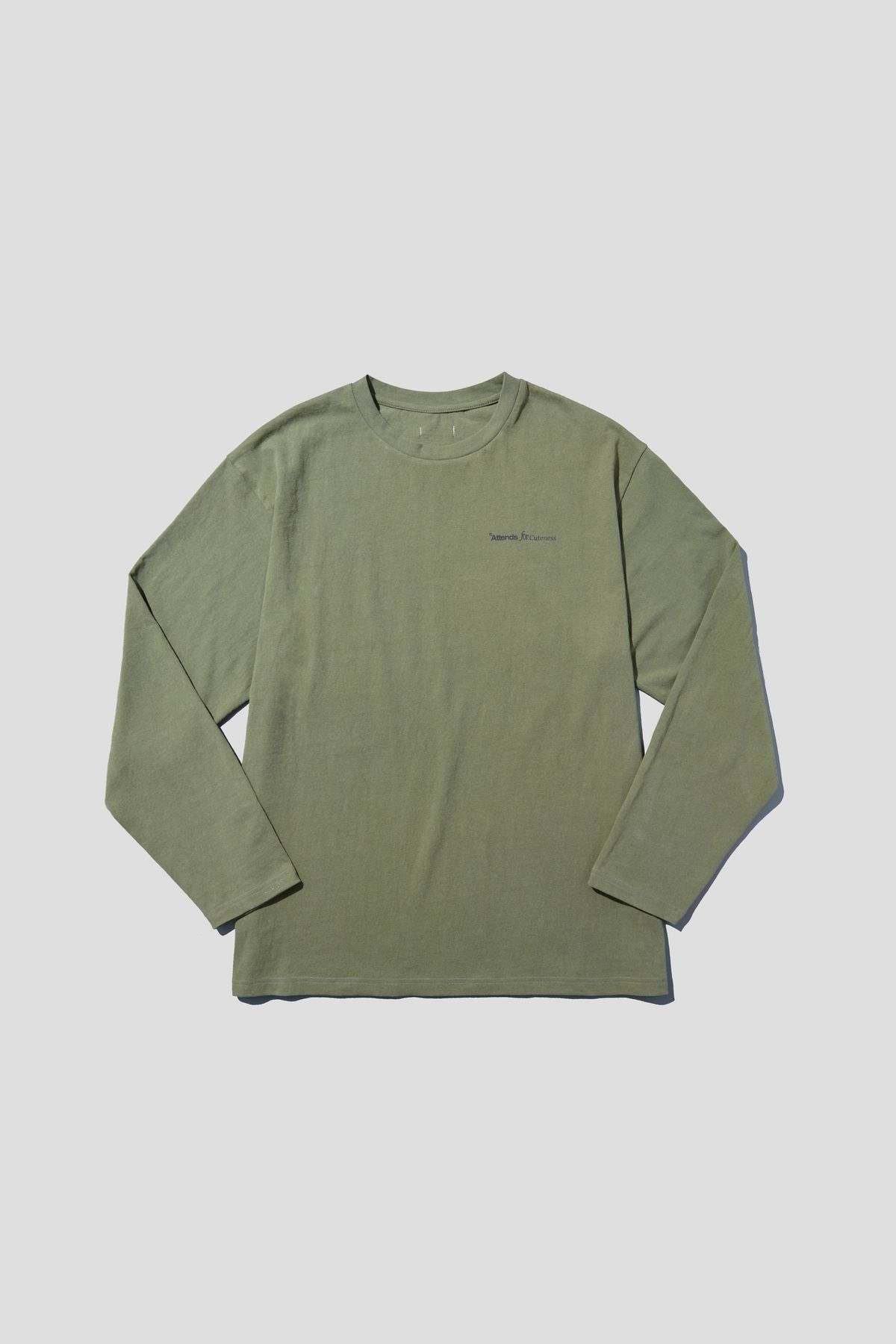 어텐즈(ATTENDS) Basic Long Sleeve Tee Shirt (Washing Khaki)