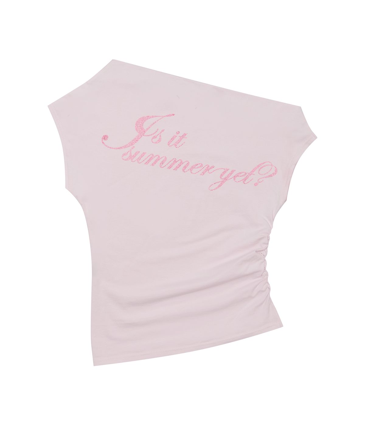 러브이즈트루(LUVISTRUE) SM GLITTER OFFSHOULDER TEE(PINK)