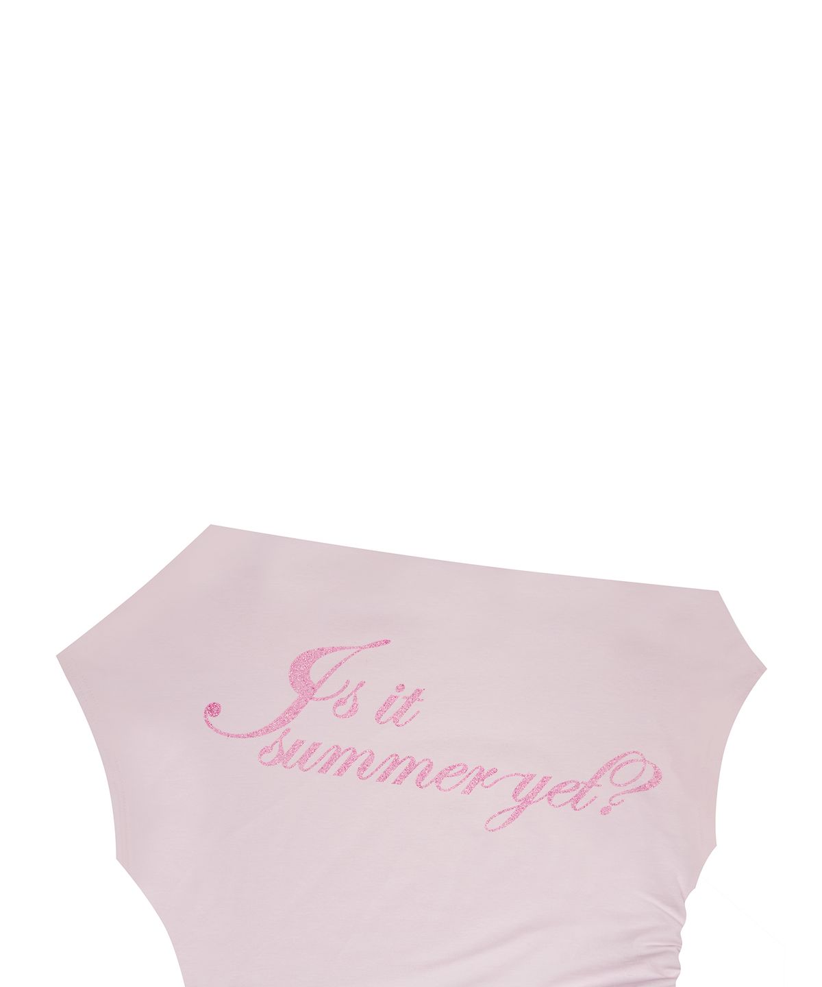 러브이즈트루(LUVISTRUE) SM GLITTER OFFSHOULDER TEE(PINK)