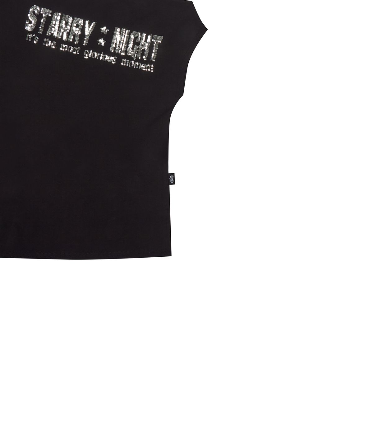러브이즈트루(LUVISTRUE) SM SPANGLE OFFSHOULDER TEE(BLACK)