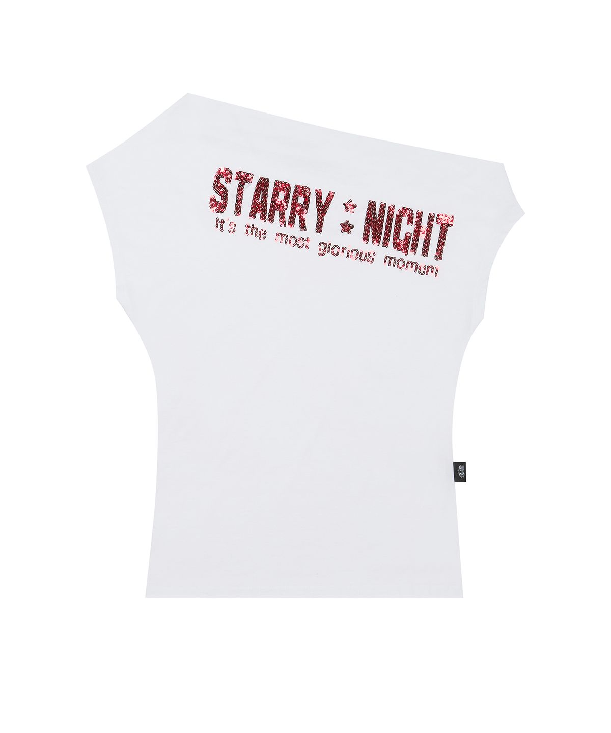 러브이즈트루(LUVISTRUE) SM SPANGLE OFFSHOULDER TEE(WHITE)