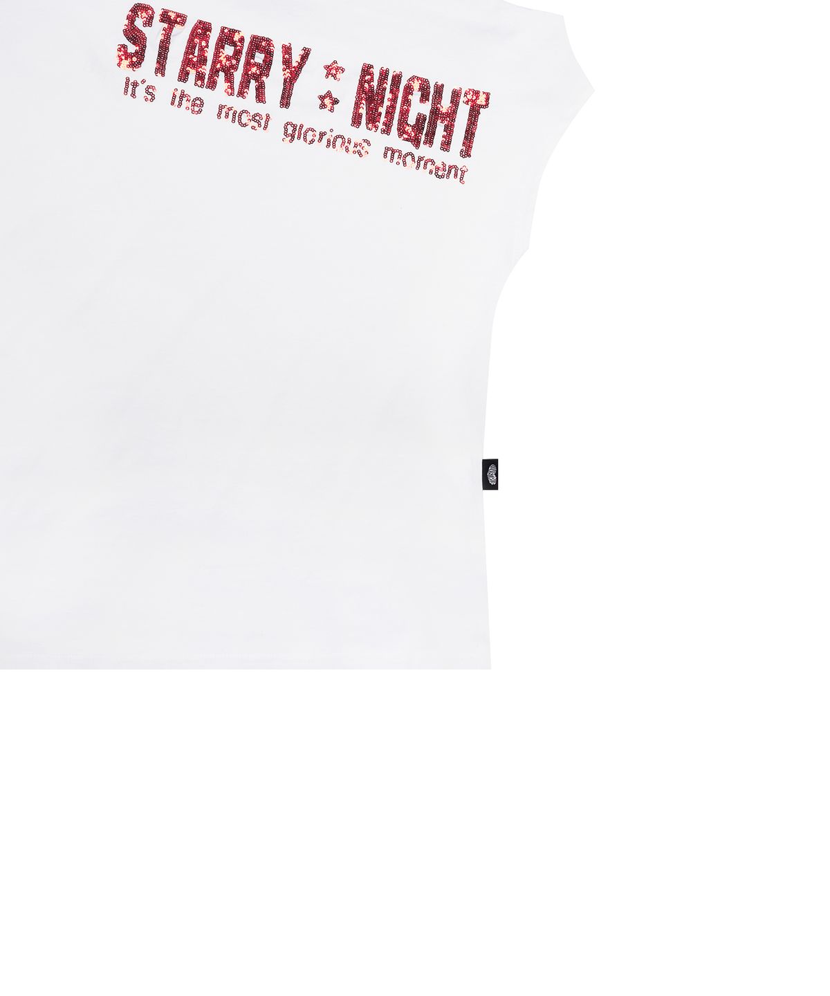 러브이즈트루(LUVISTRUE) SM SPANGLE OFFSHOULDER TEE(WHITE)