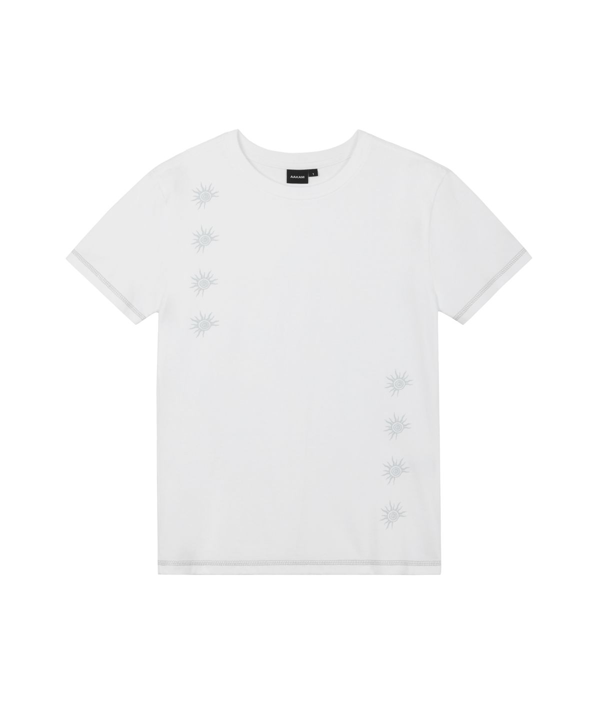아캄(AAKAM) Cracked Sun Half Top (White)