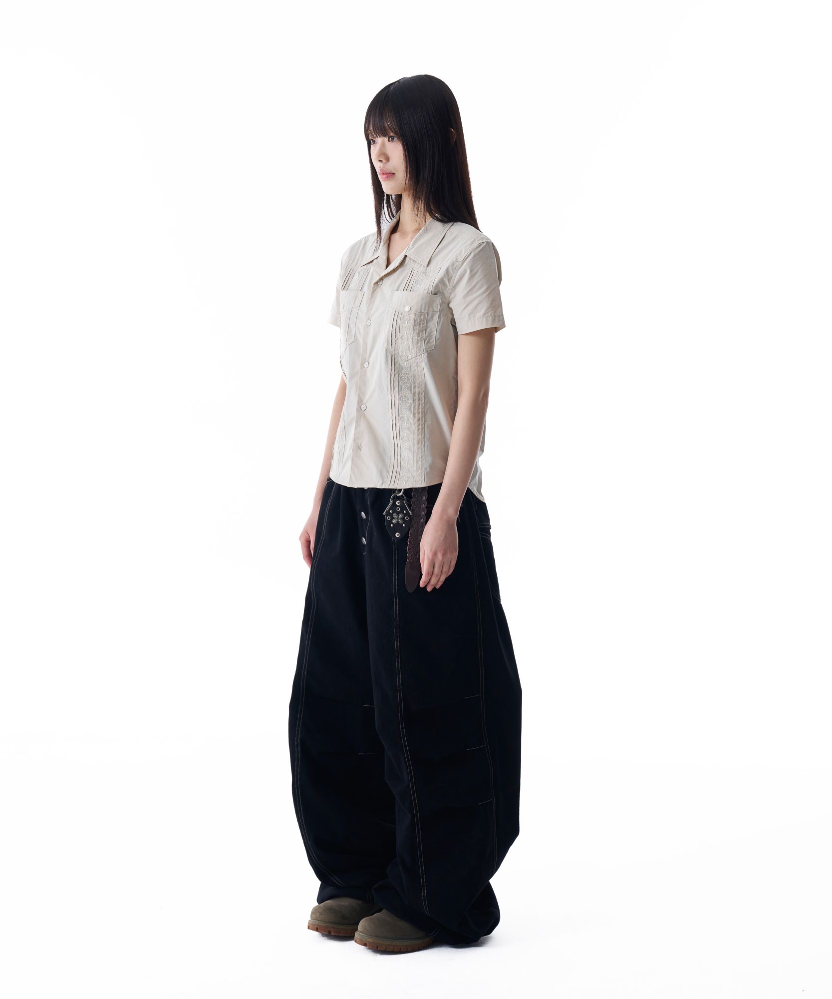 【AAKAM】Western Studded Cotton Pants ★男女兼用★追跡付 MUSINSA | AAKAM Western Studded Cotton Pants (Khaki)