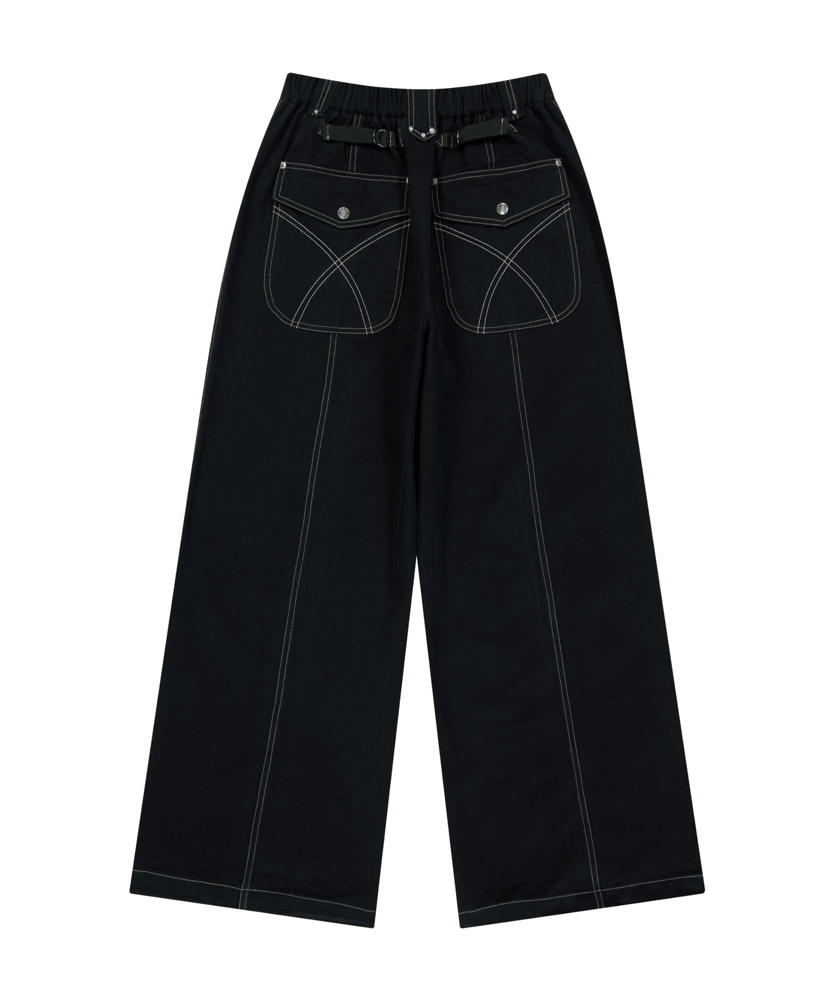 ★AAKAM★ Knee Pin-tuck Studded Cotton Pants MUSINSA | AAKAM Knee Pin-tuck Studded Cotton Pants (Black)