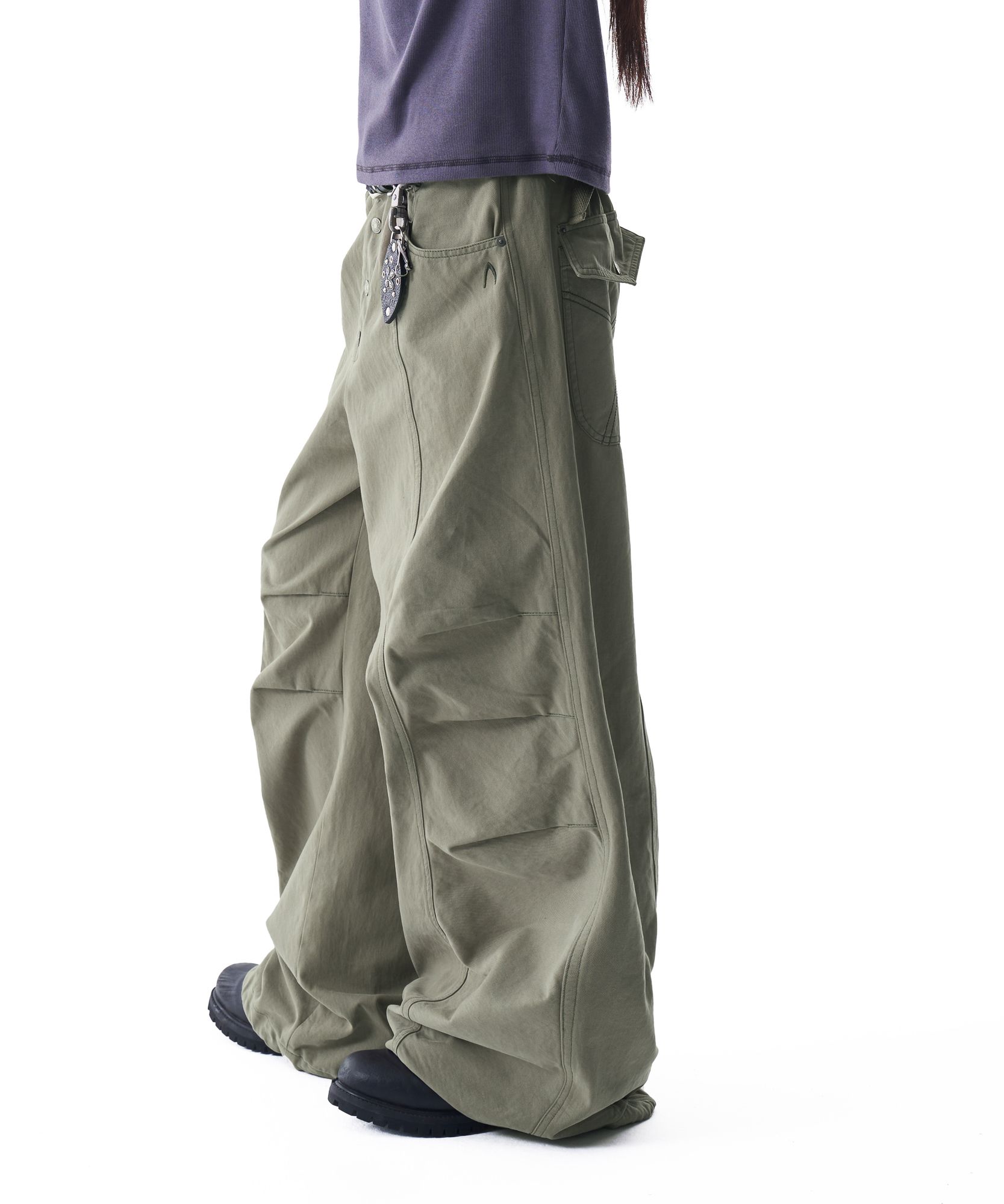 ◆AAKAM◆ Multi Studded Cotton Pants White MUSINSA | AAKAM Multi Studded Cotton Pants (Black)