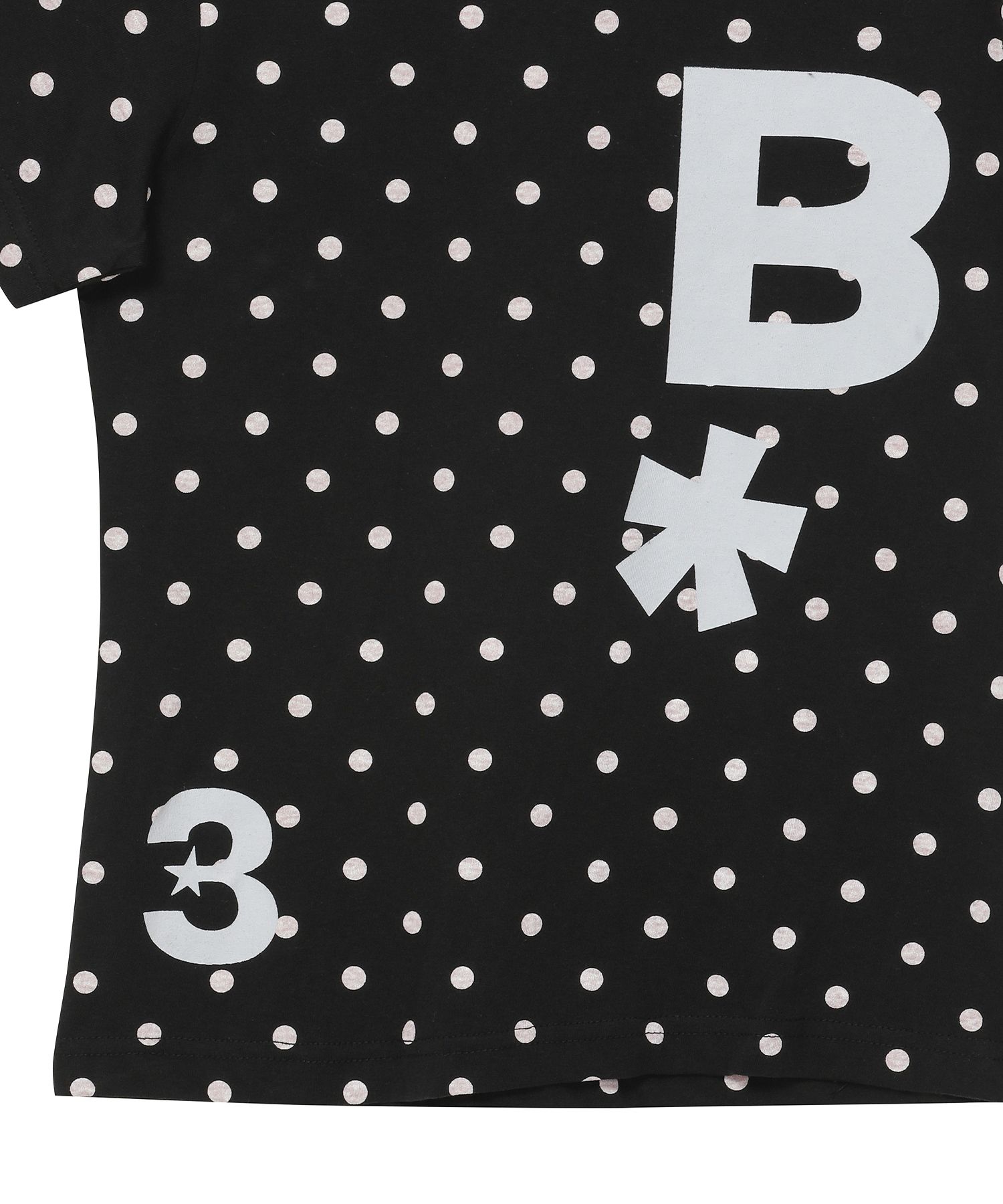 MUSINSA | BAUF B logo slim fit t-shirt [dot black]