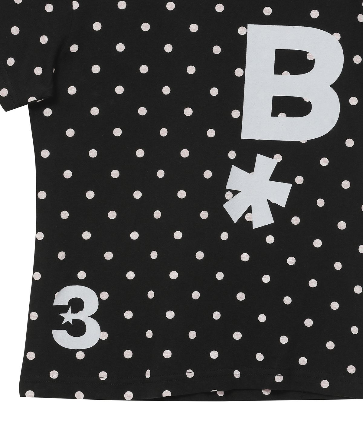 바우프(BAUF) B logo 슬림핏 티셔츠 [도트 블랙]