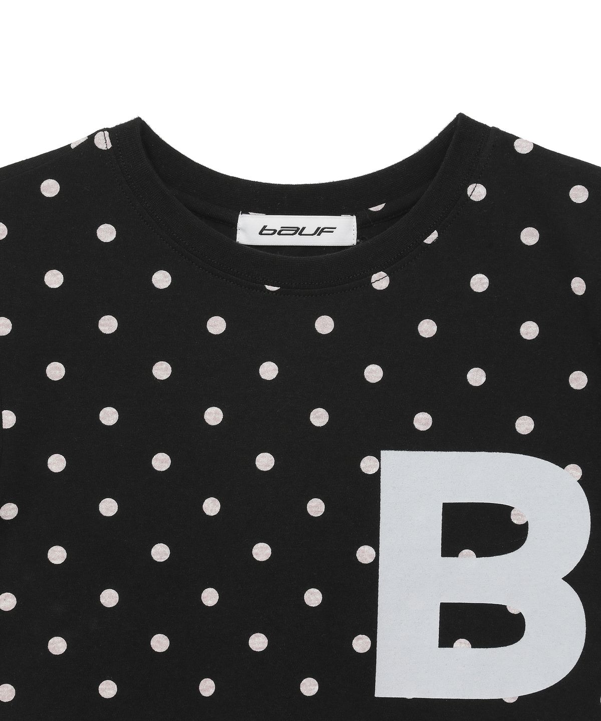 바우프(BAUF) B logo 슬림핏 티셔츠 [도트 블랙]