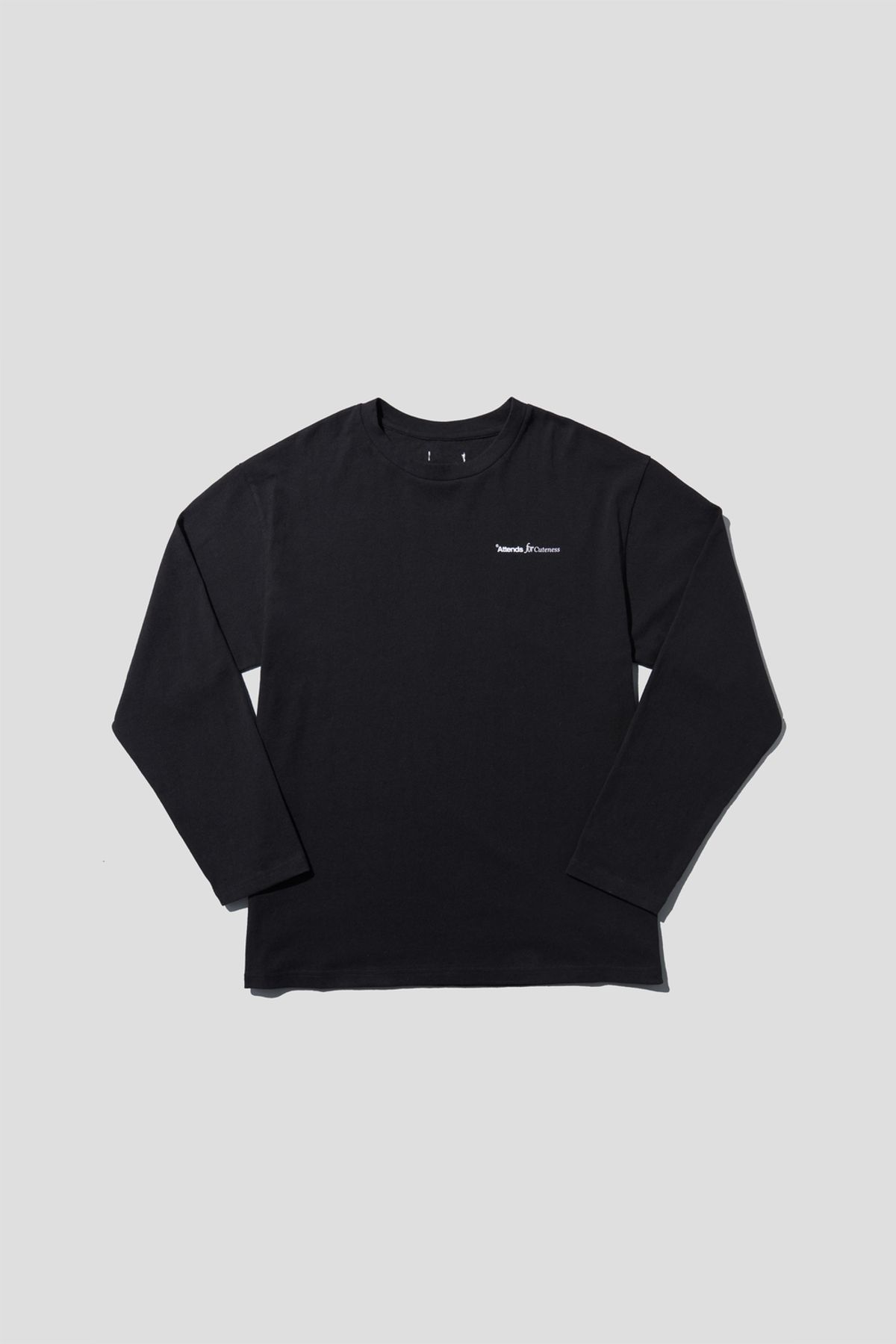 어텐즈(ATTENDS) Basic Long Sleeve Tee Shirt (Black)