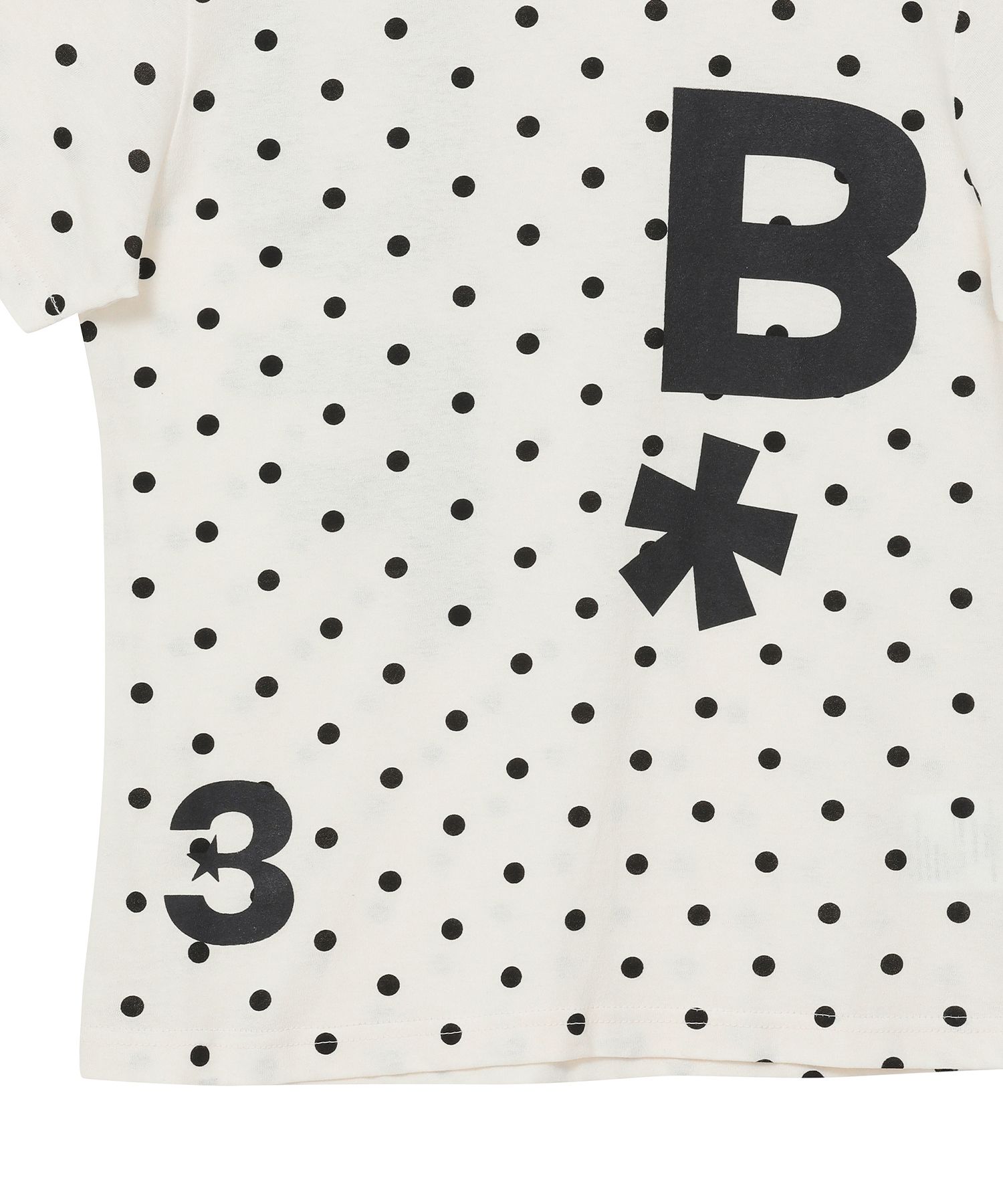 MUSINSA公式 | BAUF B logo slim fit t-shirt [dot ivory]