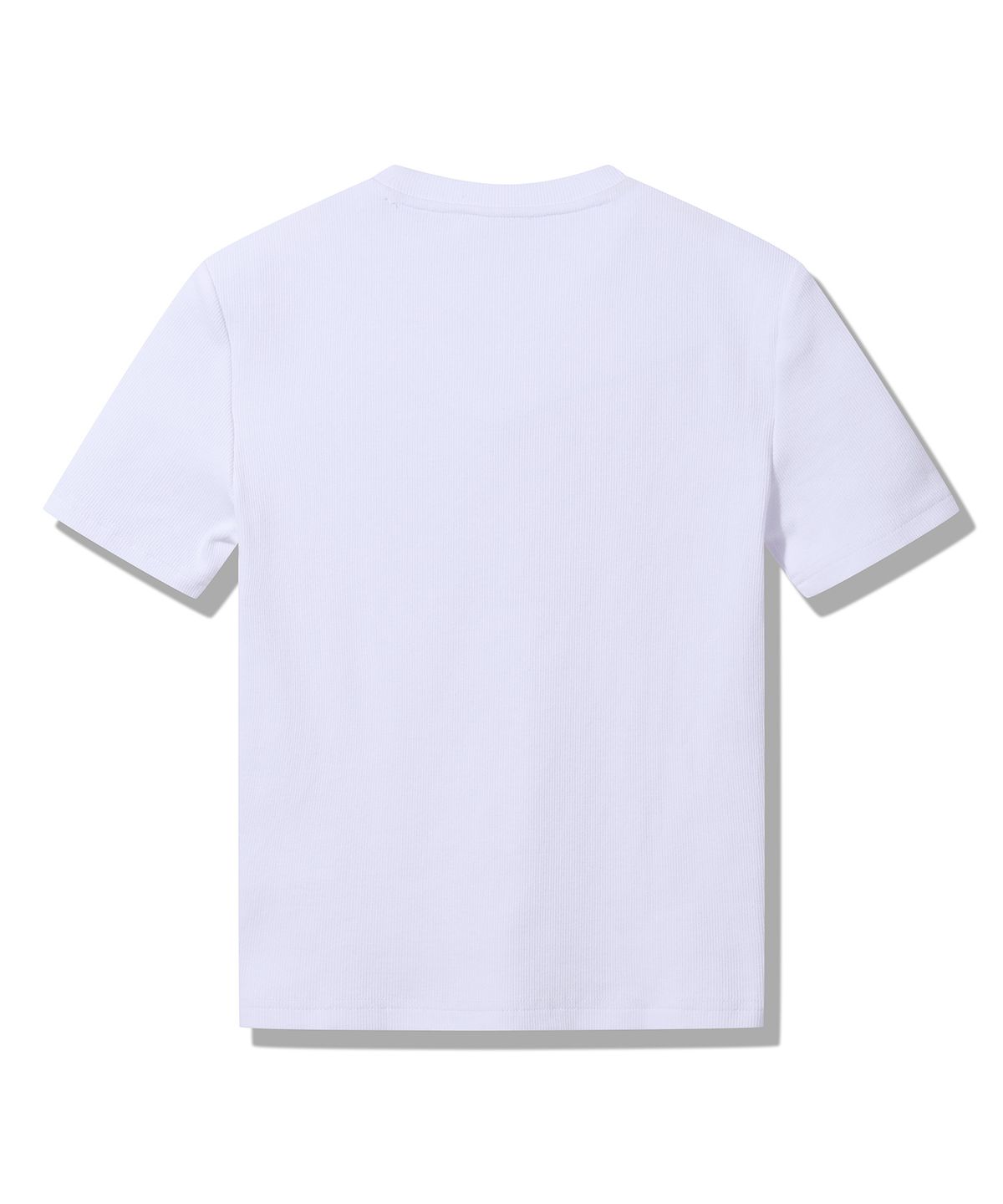 지프(JEEP) WOMEN 스몰로고 세미크롭 골지 반팔 티셔츠 (JQ5TSF501WH)