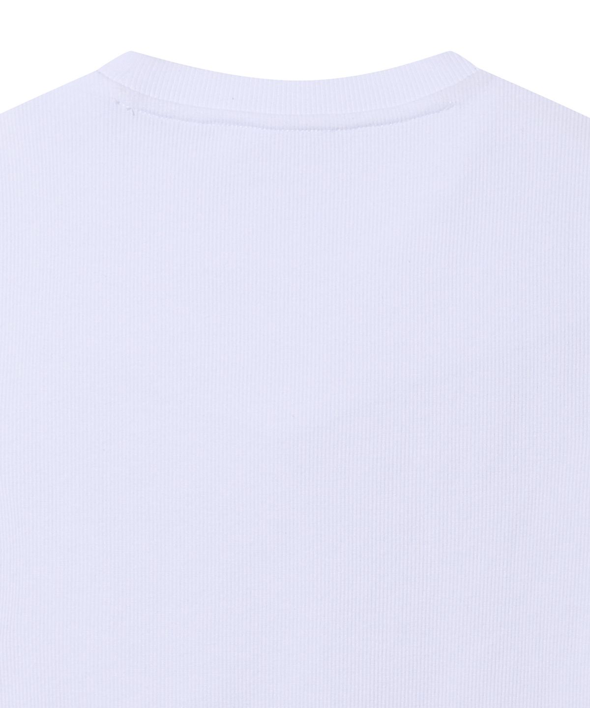 지프(JEEP) WOMEN 스몰로고 세미크롭 골지 반팔 티셔츠 (JQ5TSF501WH)