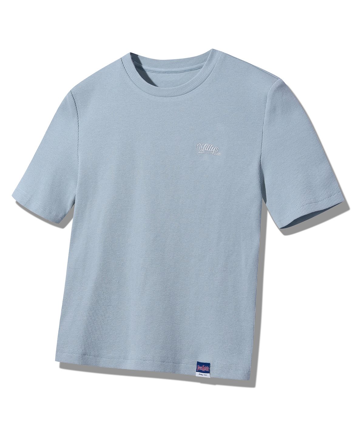 지프(JEEP) WOMEN 스몰로고 크롭 골지 반팔 티셔츠 (JQ5TSF502SB)